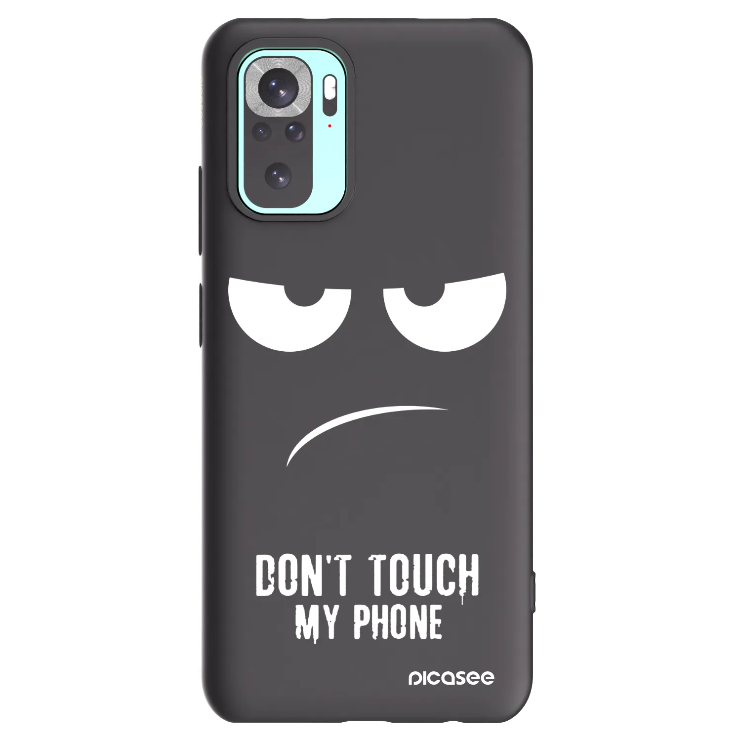 Picasee crna silikonska maskica za Xiaomi Redmi Note 10 Pro - Don't Touch My Phone