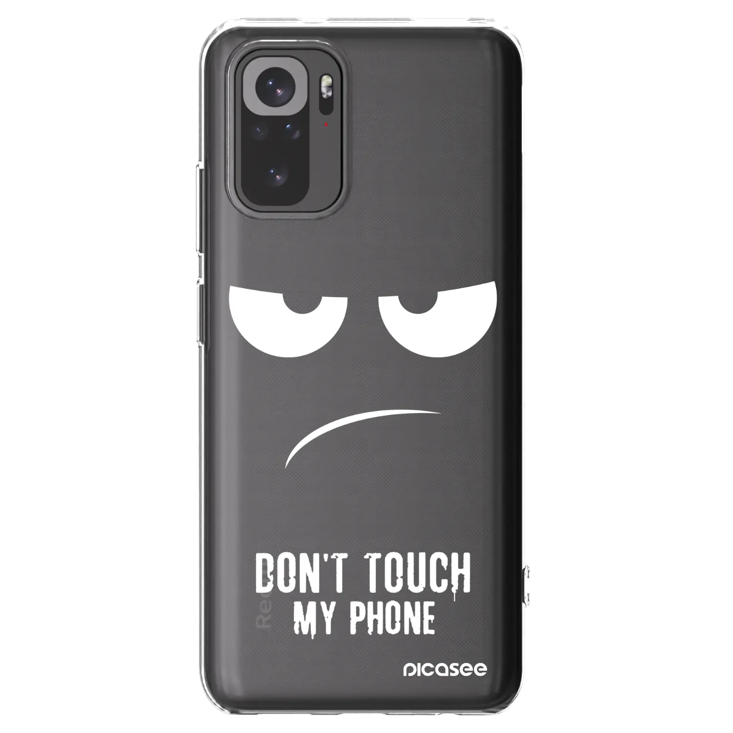 Picasee silikonska prozirna maskica za Xiaomi Redmi Note 10S - Don't Touch My Phone