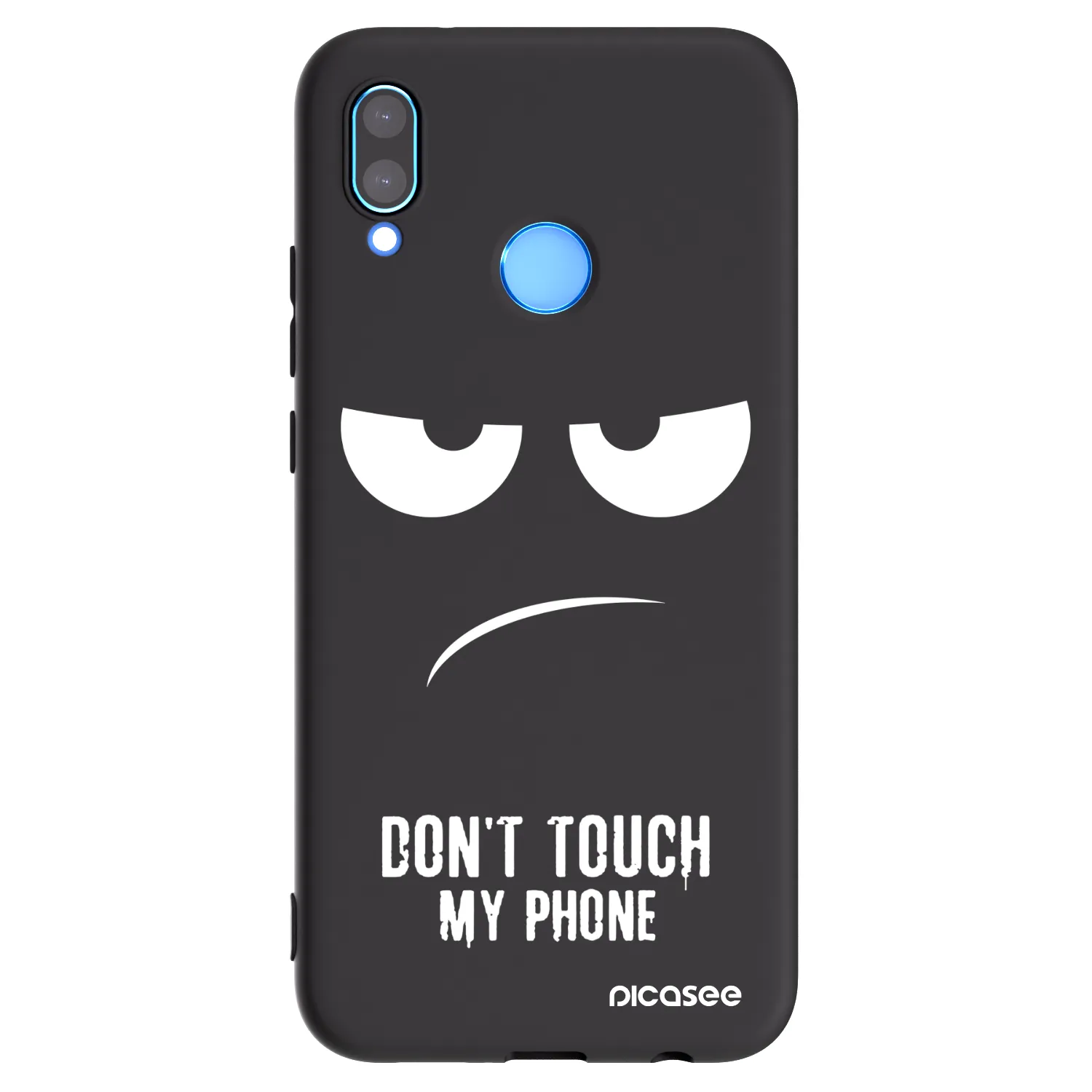 Picasee crna silikonska maskica za Huawei P20 Lite - Don't Touch My Phone