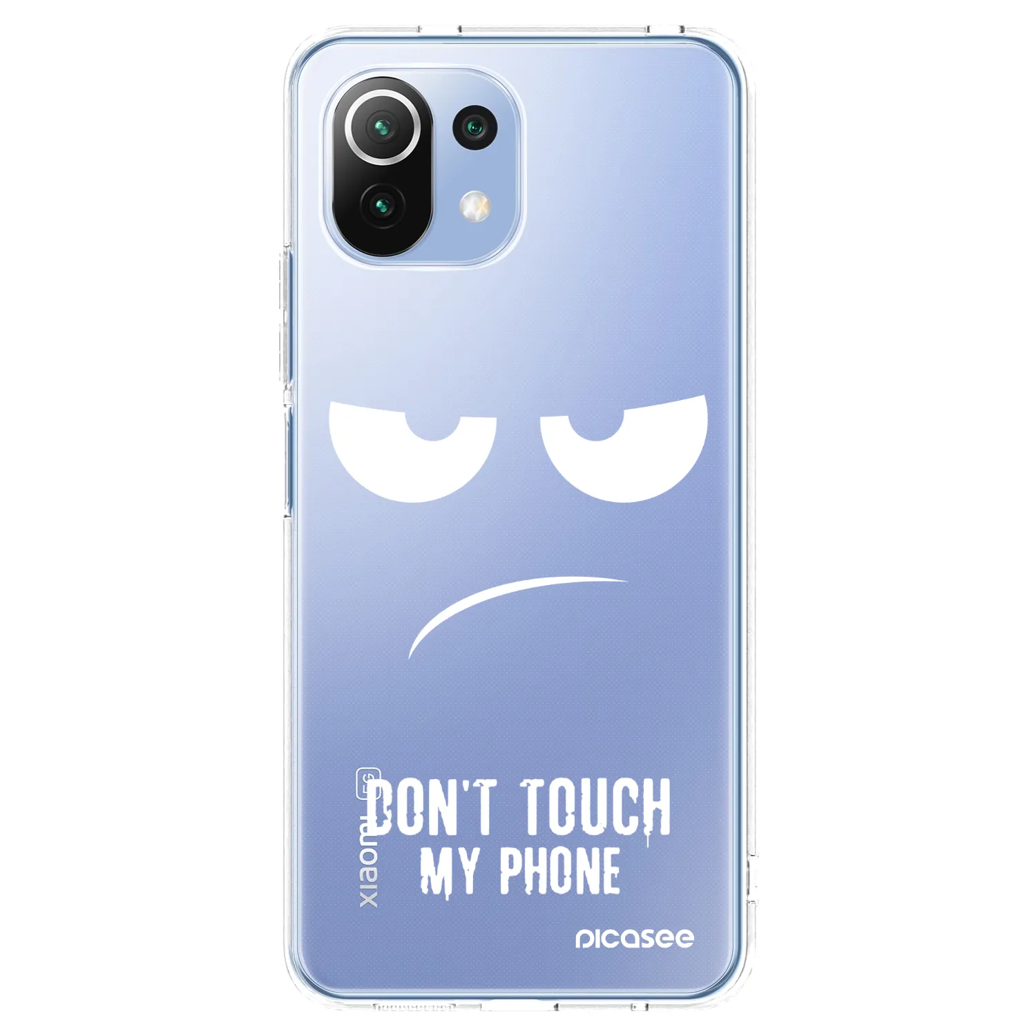Picasee silikonska prozirna maskica za Xiaomi Mi 11 Lite - Don't Touch My Phone