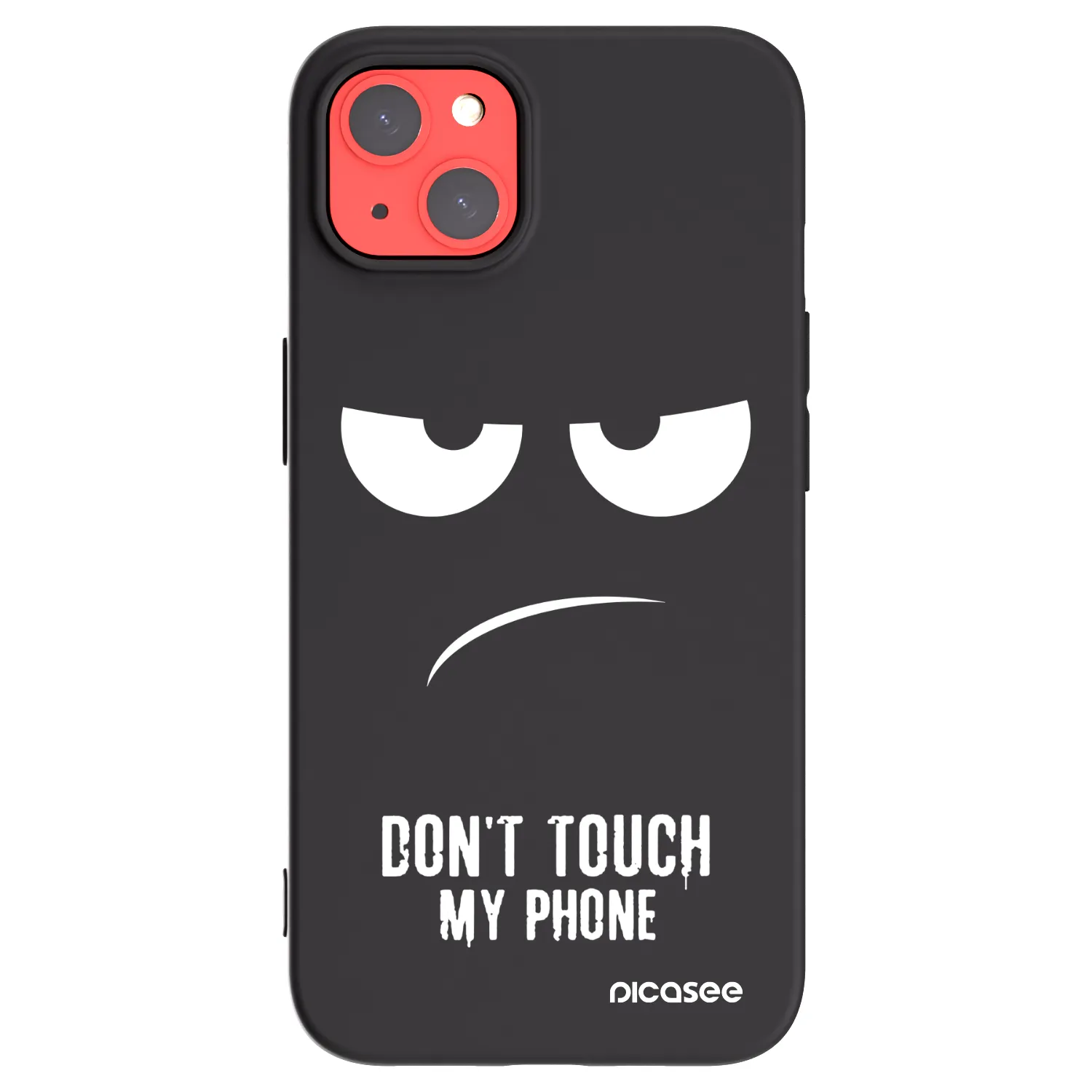 Picasee crna silikonska maskica za Apple iPhone 13 - Don't Touch My Phone