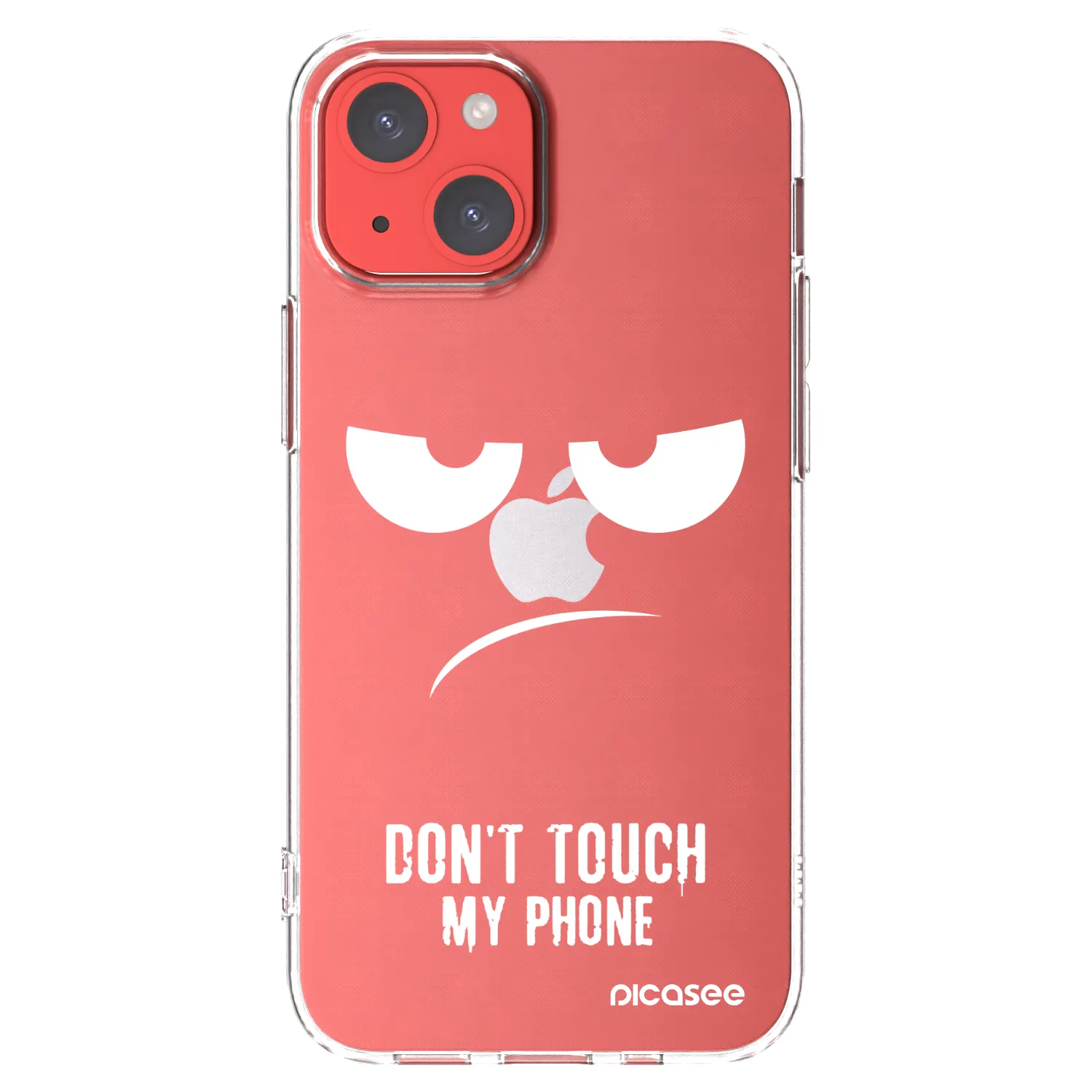Picasee silikonska prozirna maskica za Apple iPhone 13 mini - Don't Touch My Phone