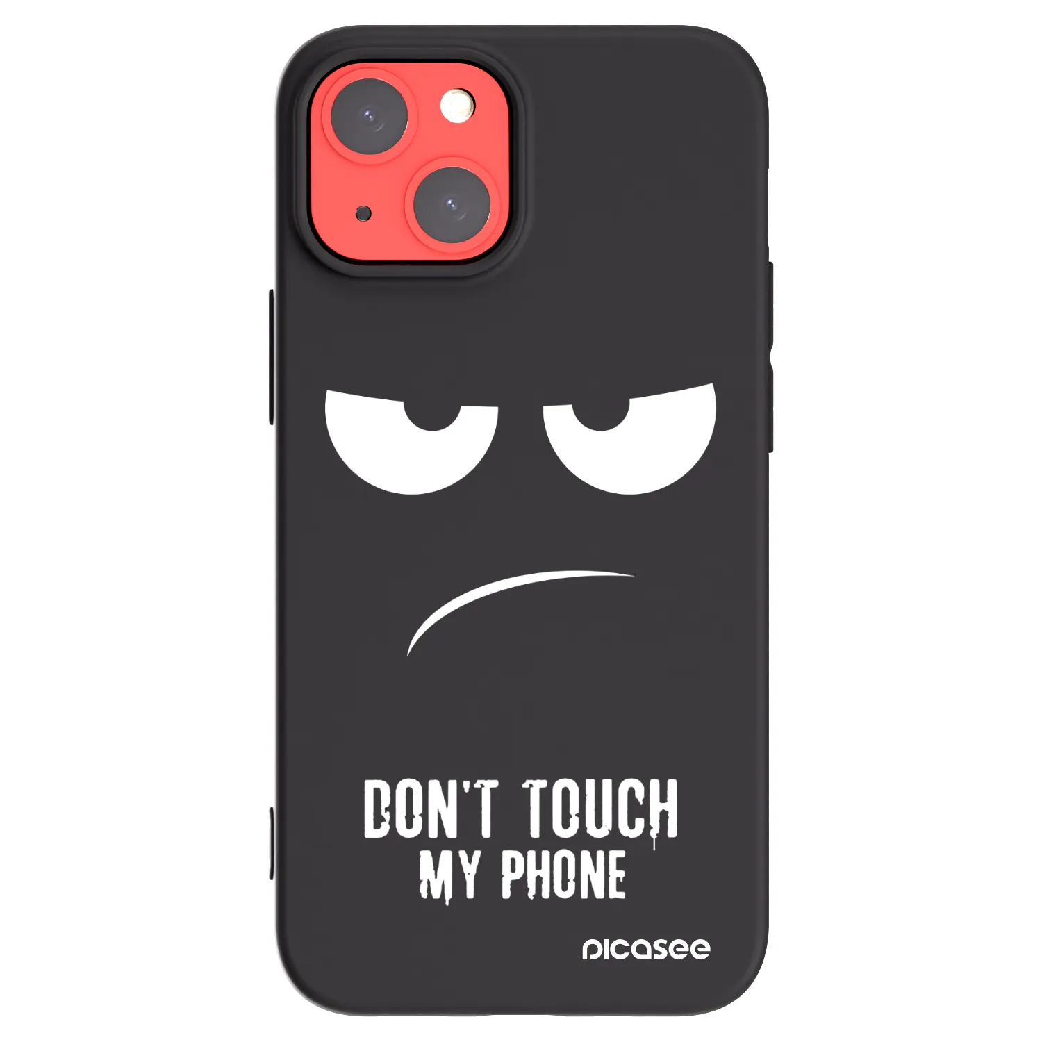 Picasee crna silikonska maskica za Apple iPhone 13 mini - Don't Touch My Phone