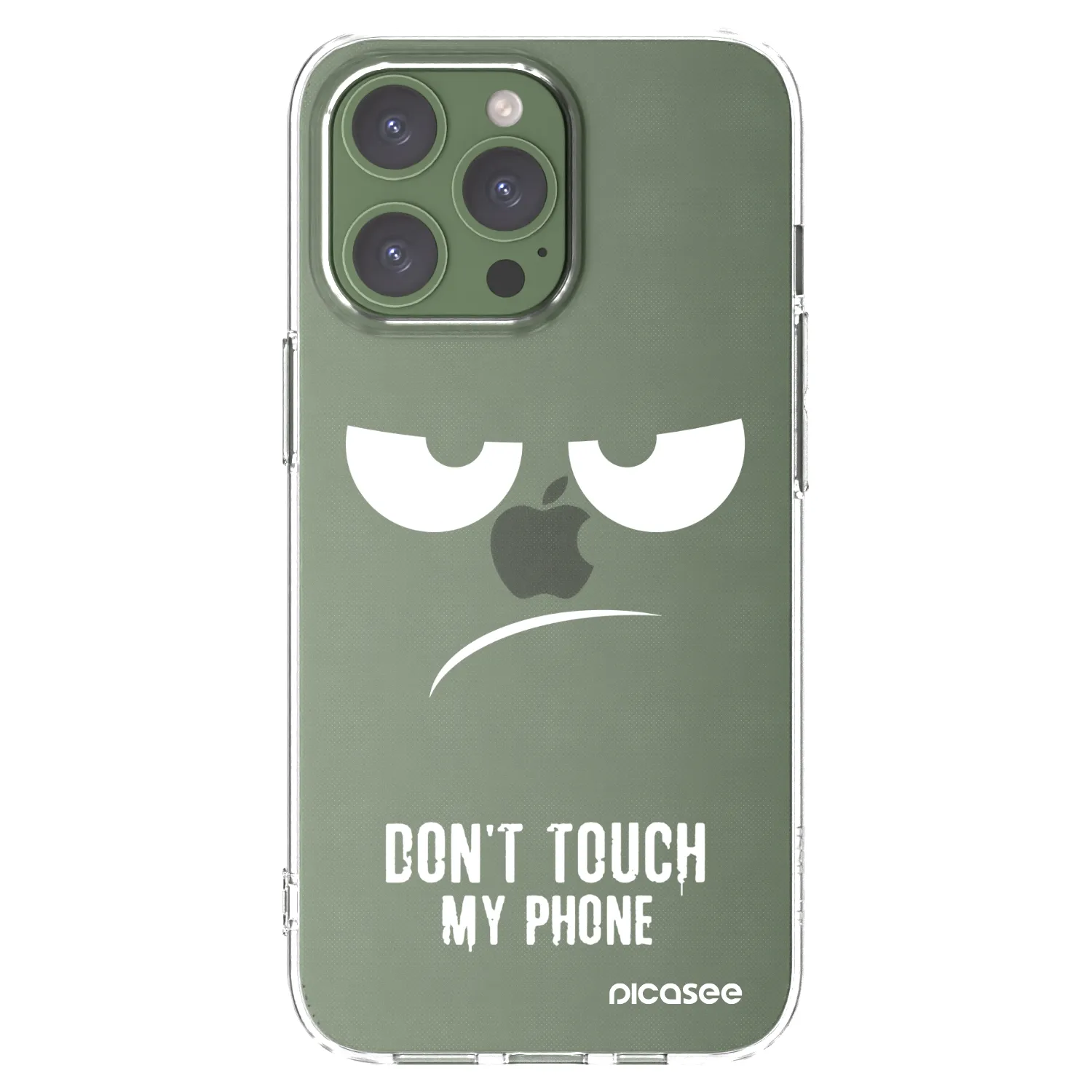 Picasee silikonska prozirna maskica za Apple iPhone 13 Pro - Don't Touch My Phone