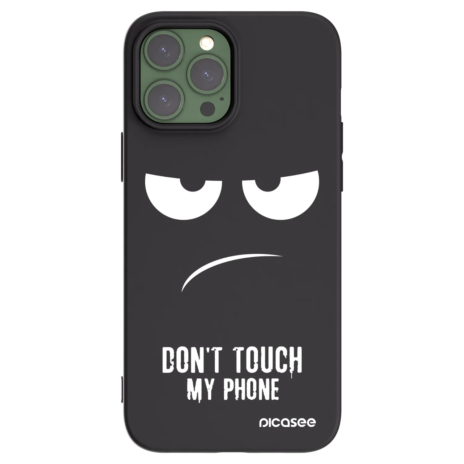 Picasee crna silikonska maskica za Apple iPhone 13 Pro Max - Don't Touch My Phone
