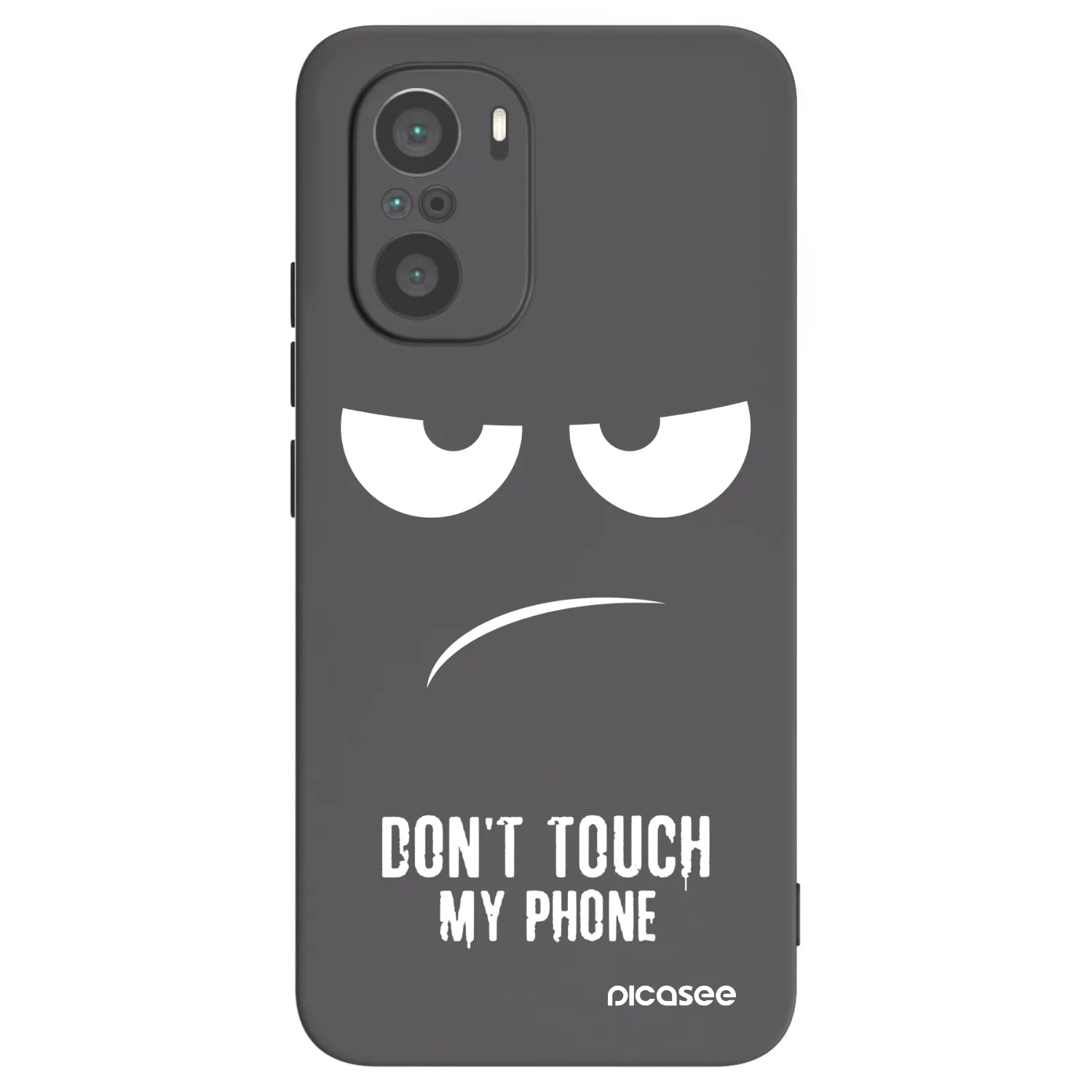 Picasee crna silikonska maskica za Xiaomi Poco F3 - Don't Touch My Phone