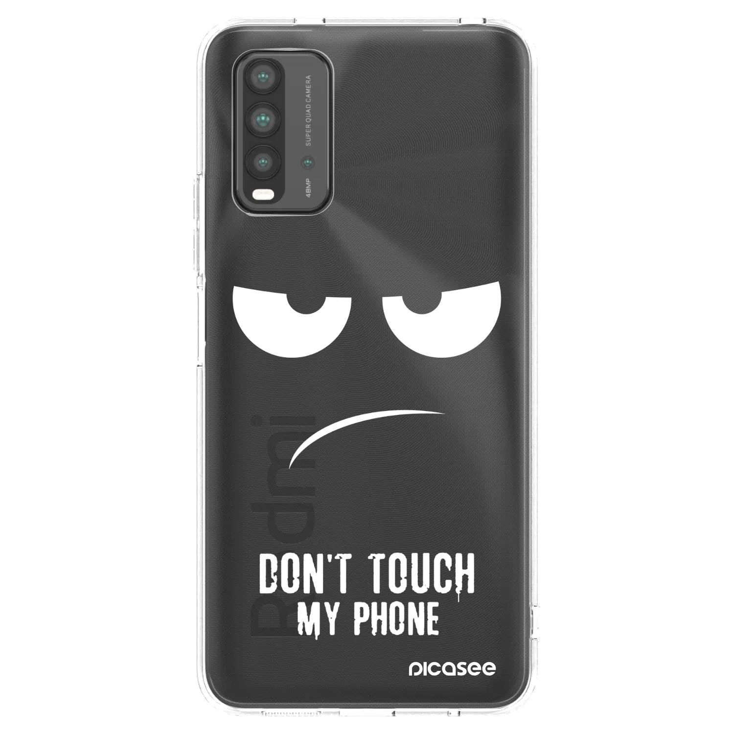 Picasee silikonska prozirna maskica za Xiaomi Redmi 9T - Don't Touch My Phone
