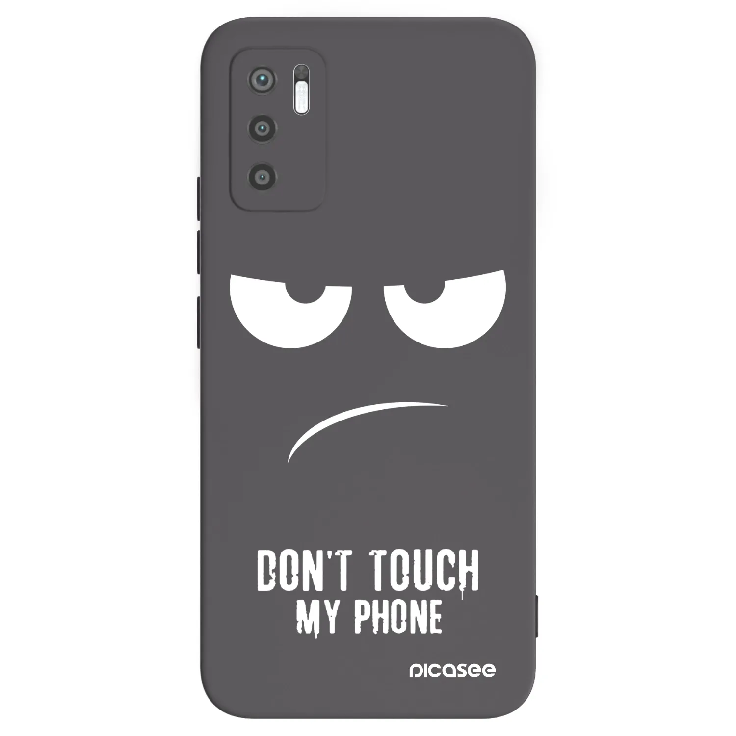 Picasee crna silikonska maskica za Xiaomi Redmi Note 10 5G - Don't Touch My Phone
