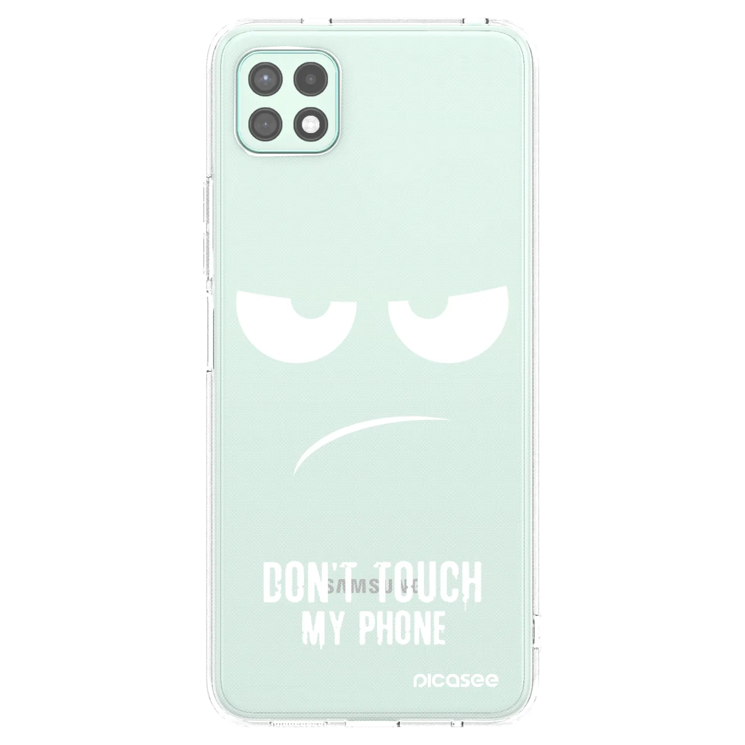 Picasee silikonska prozirna maskica za Samsung Galaxy A22 A226B 5G - Don't Touch My Phone