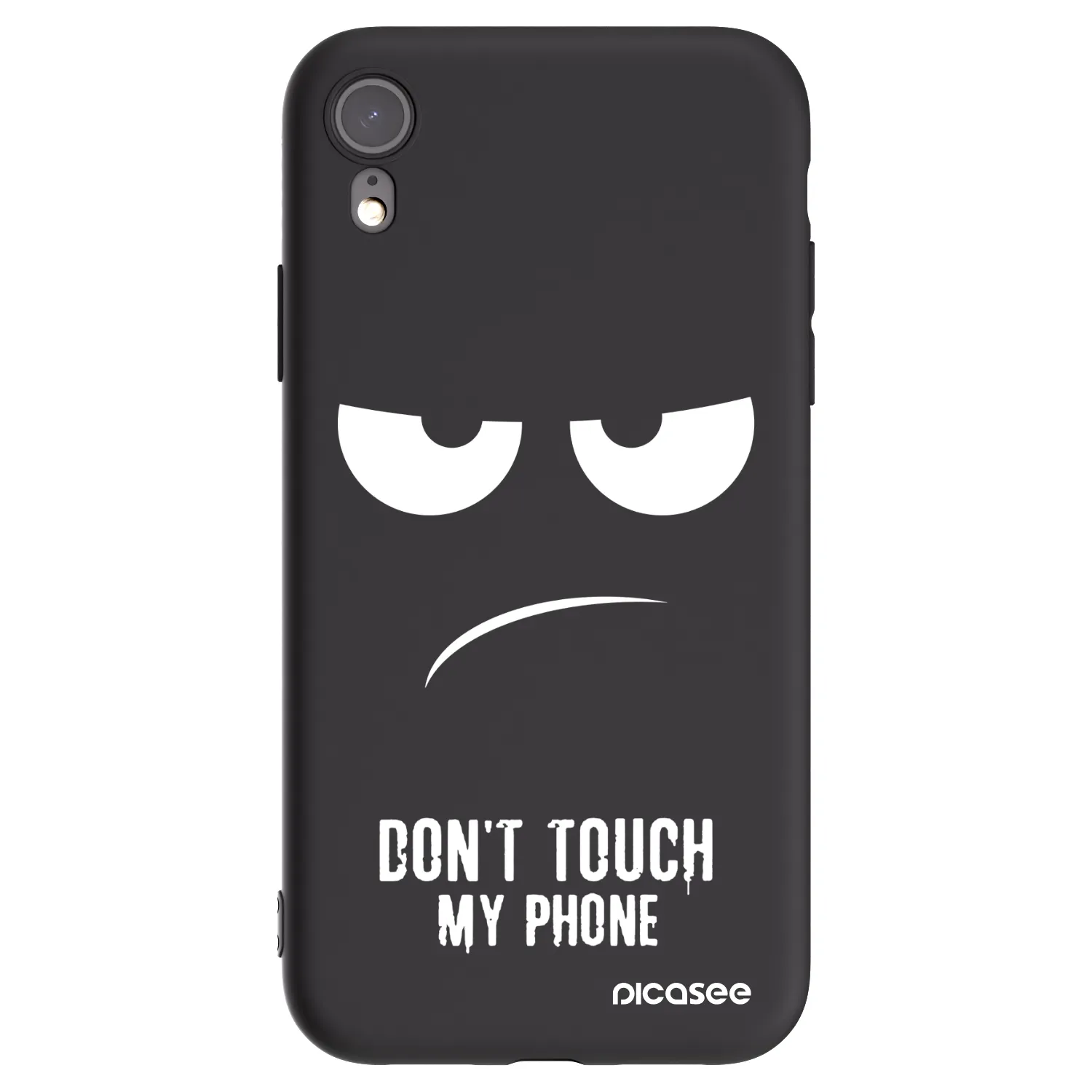 Picasee crna silikonska maskica za Apple iPhone XR - Don't Touch My Phone