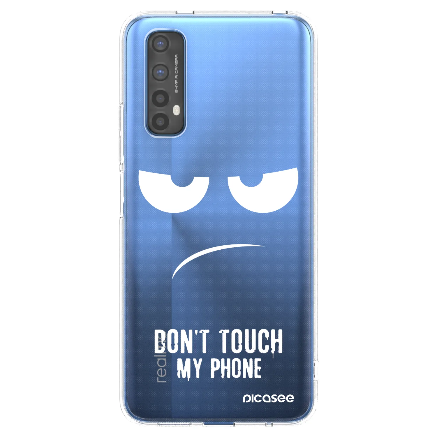 Picasee silikonska prozirna maskica za Realme 7 - Don't Touch My Phone