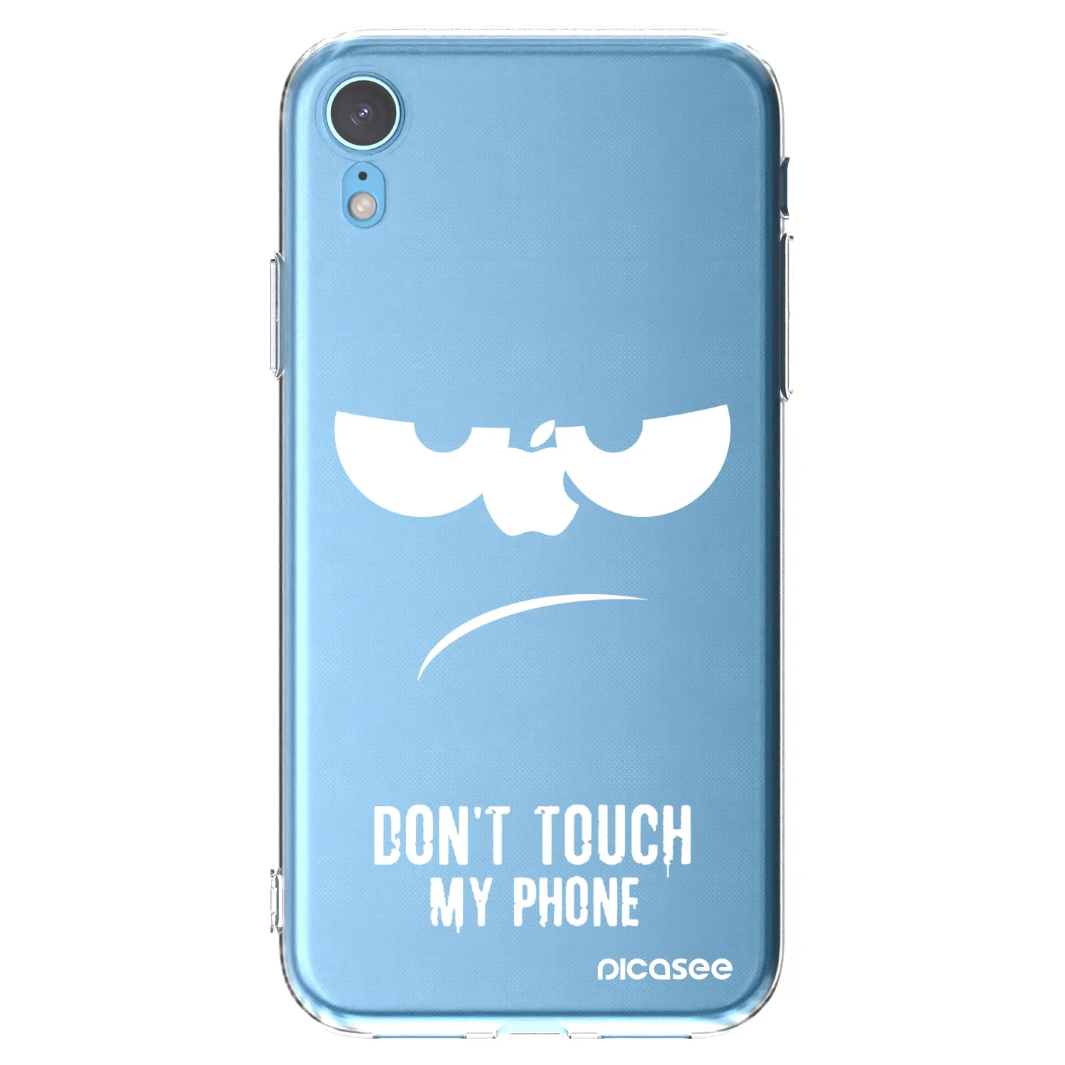 Picasee silikonska prozirna maskica za Apple iPhone XR - Don't Touch My Phone