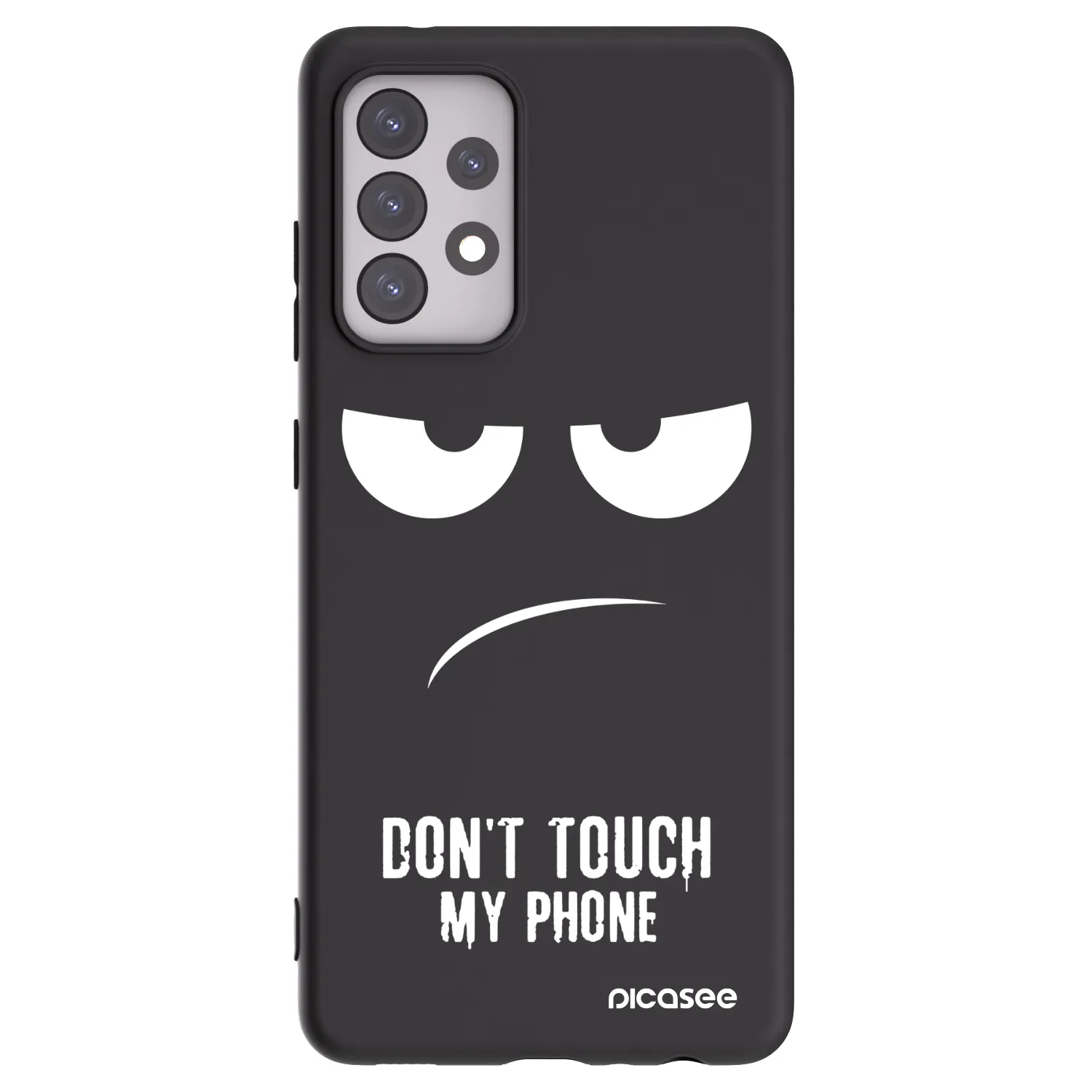 Picasee crna silikonska maskica za Samsung Galaxy A52s 5G A528B - Don't Touch My Phone
