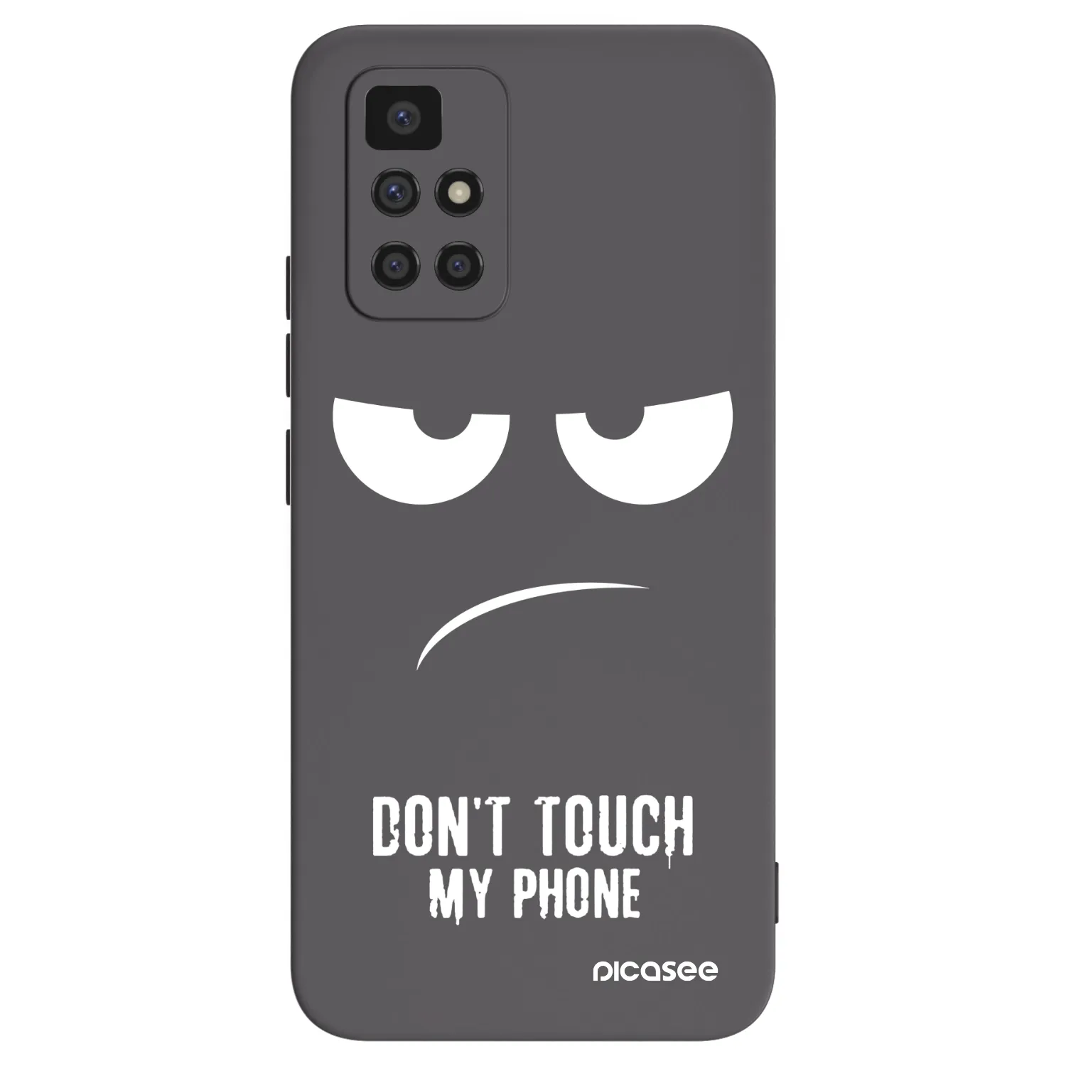 Picasee crna silikonska maskica za Xiaomi Redmi 10 - Don't Touch My Phone