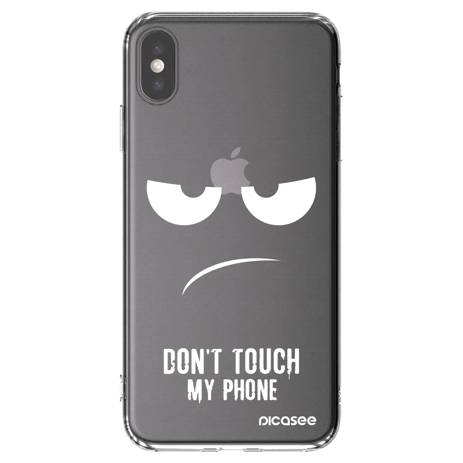 Picasee silikonska prozirna maskica za Apple iPhone XS Max - Don't Touch My Phone