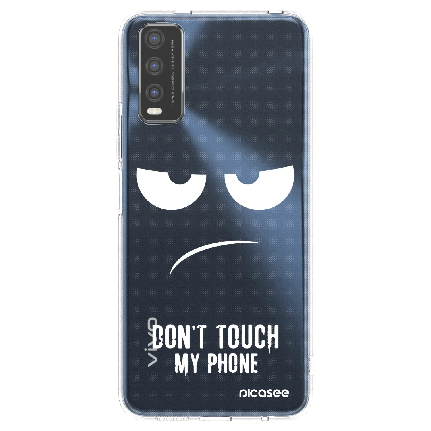 Picasee silikonska prozirna maskica za Vivo Y20s - Don't Touch My Phone