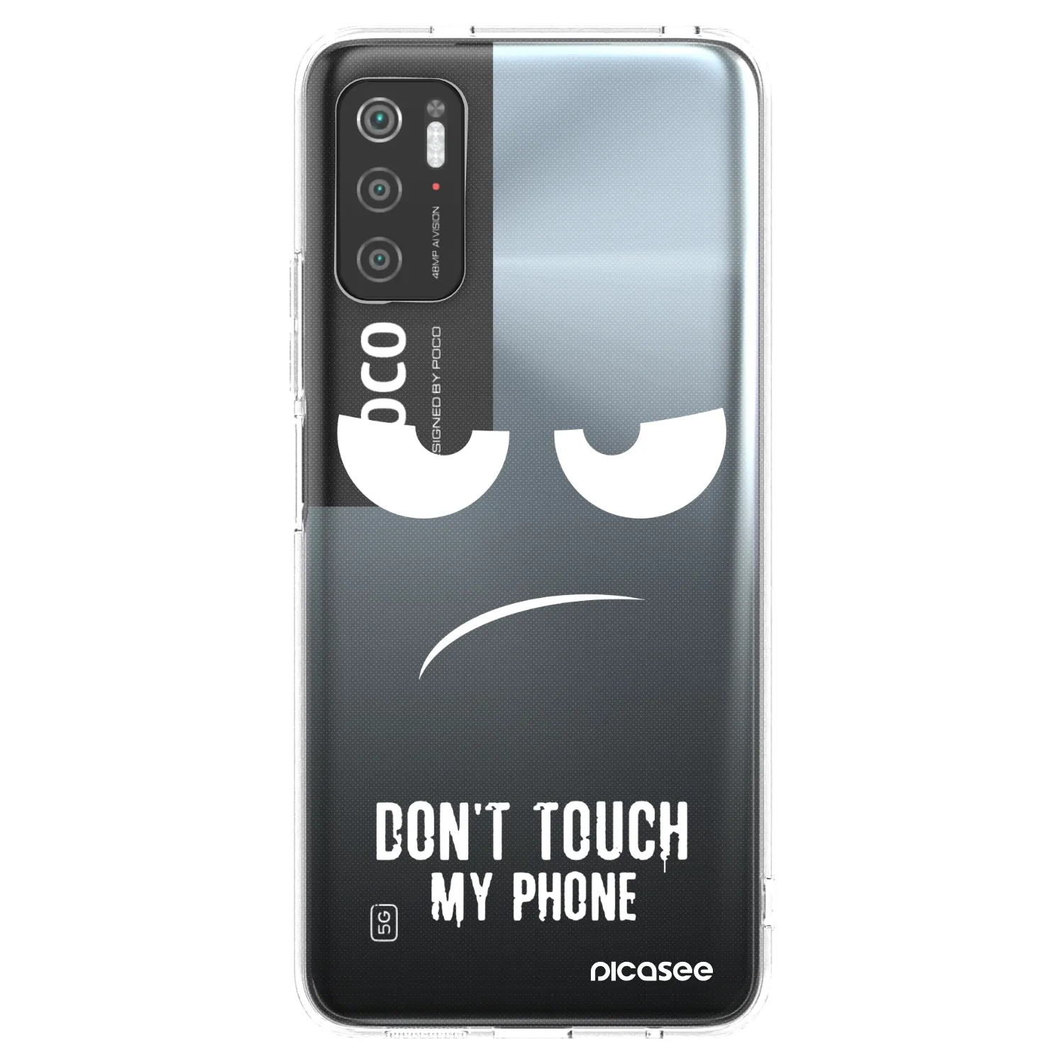 Picasee silikonska prozirna maskica za Xiaomi Poco M3 Pro 5G - Don't Touch My Phone