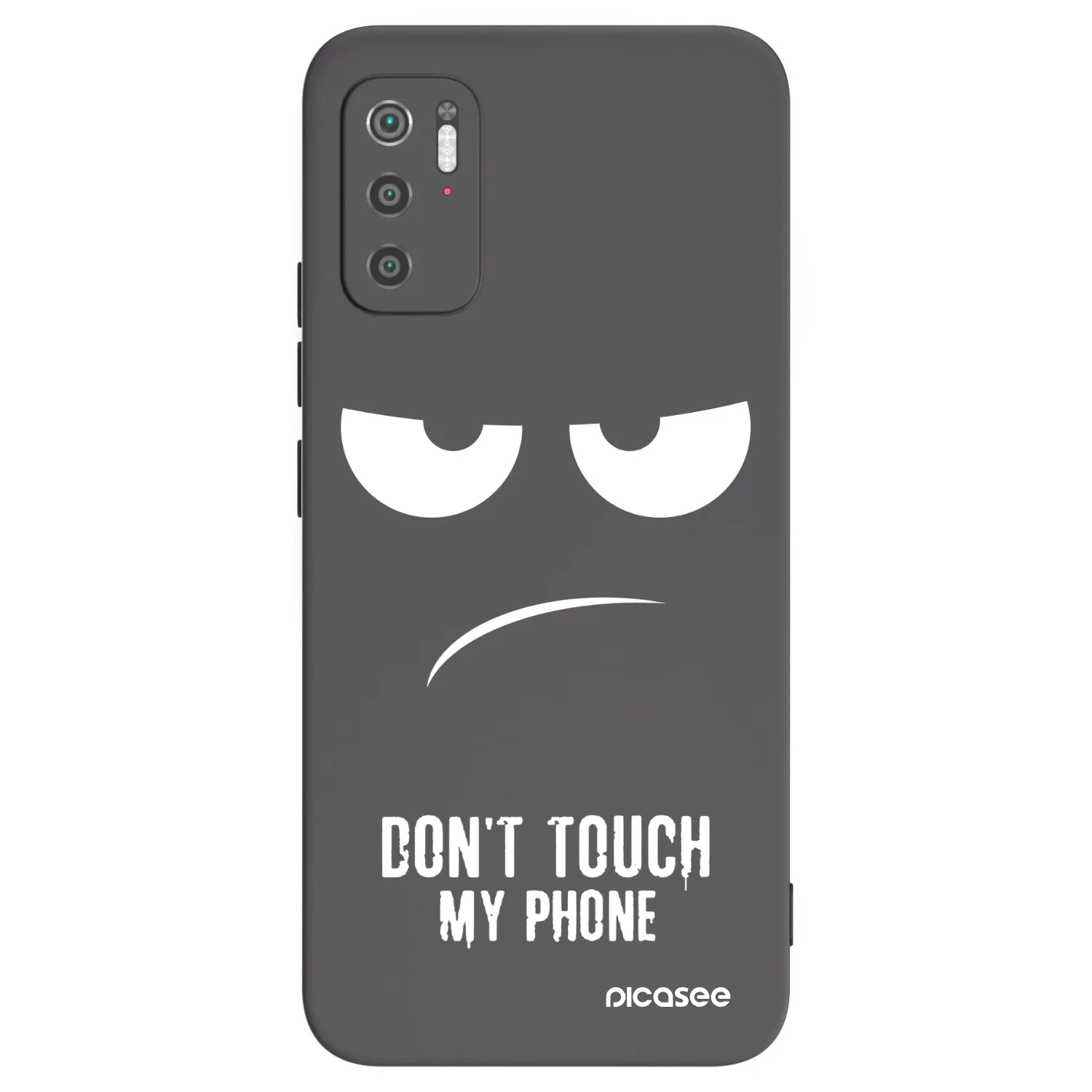 Picasee crna silikonska maskica za Xiaomi Poco M3 Pro 5G - Don't Touch My Phone
