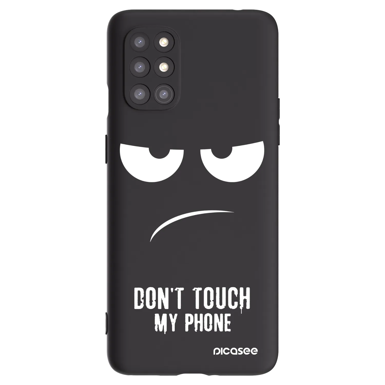 Picasee crna silikonska maskica za OnePlus 8T - Don't Touch My Phone