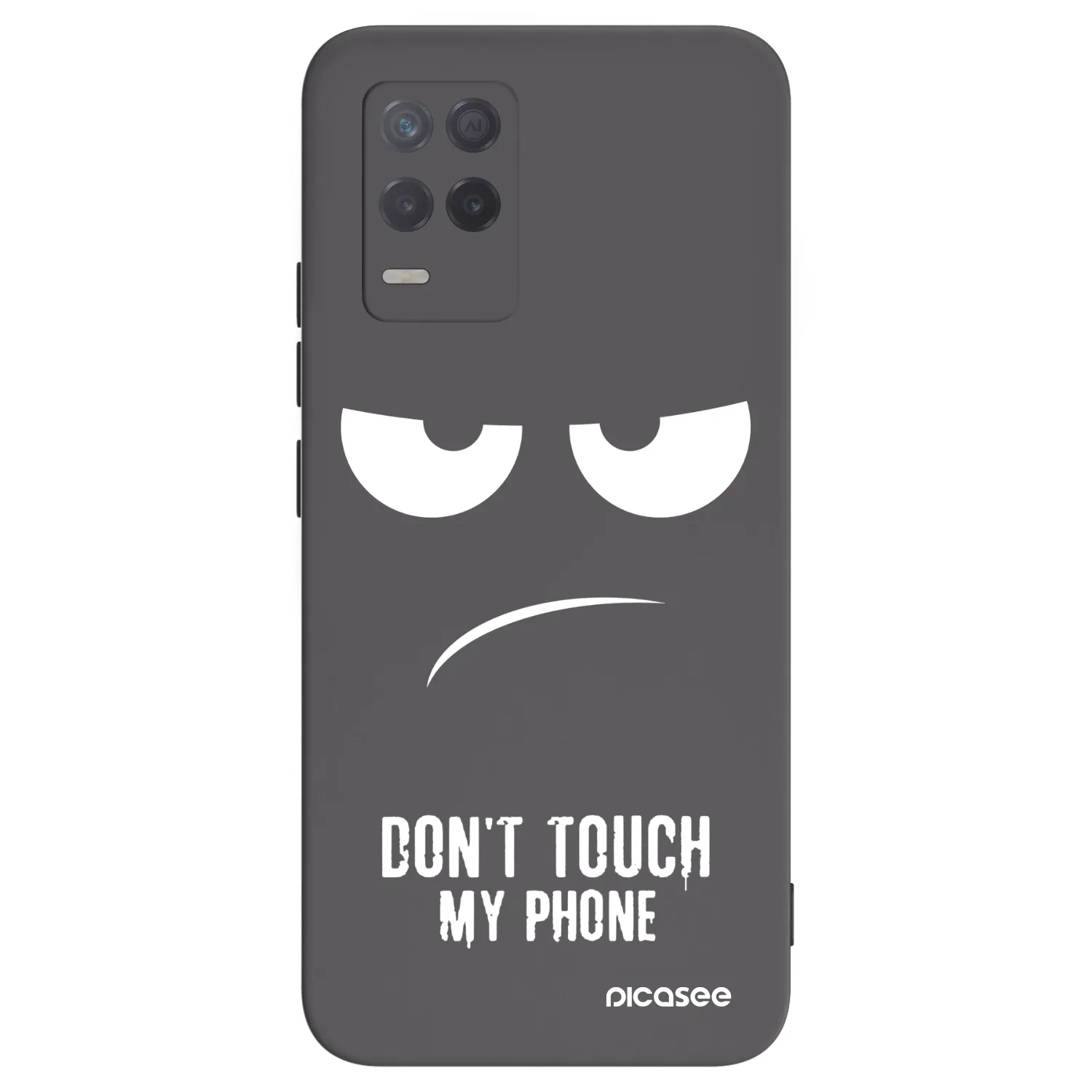 Picasee crna silikonska maskica za Realme 8 5G - Don't Touch My Phone