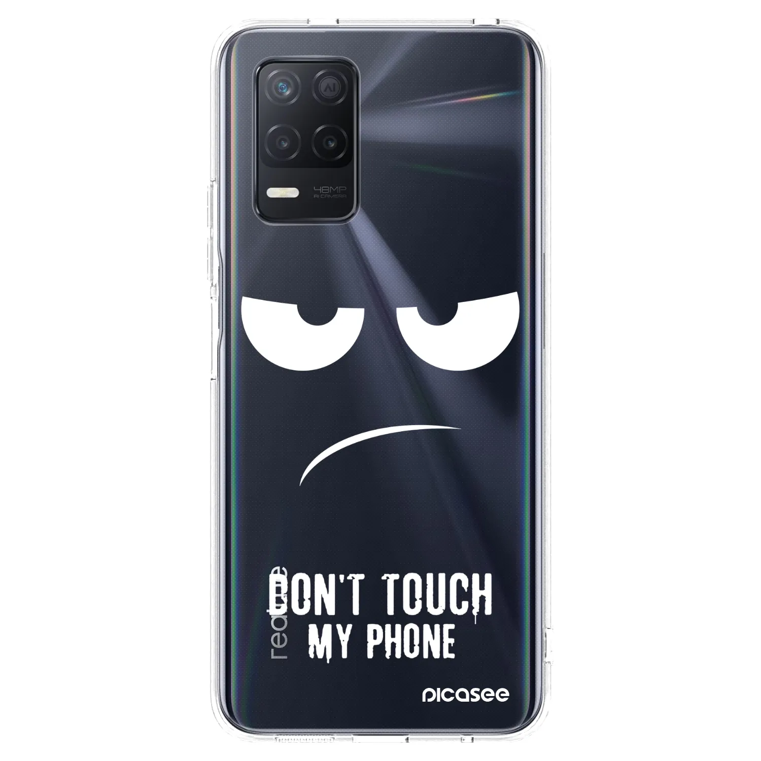 Picasee silikonska prozirna maskica za Realme 8 5G - Don't Touch My Phone