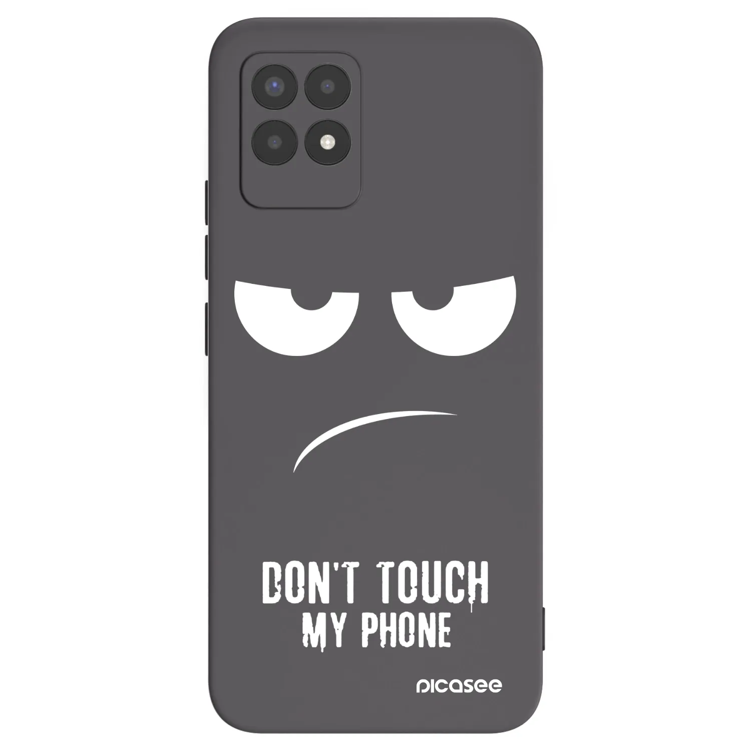 Picasee crna silikonska maskica za Realme 8i - Don't Touch My Phone