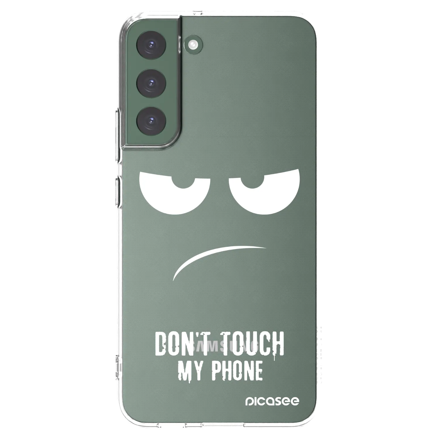 Picasee silikonska prozirna maskica za Samsung Galaxy S22+ 5G - Don't Touch My Phone