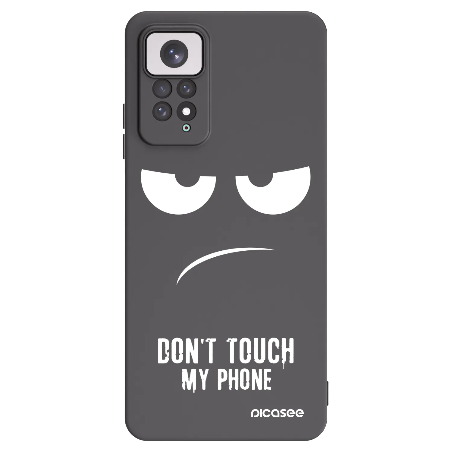 Picasee crna silikonska maskica za Xiaomi Redmi Note 11 - Don't Touch My Phone