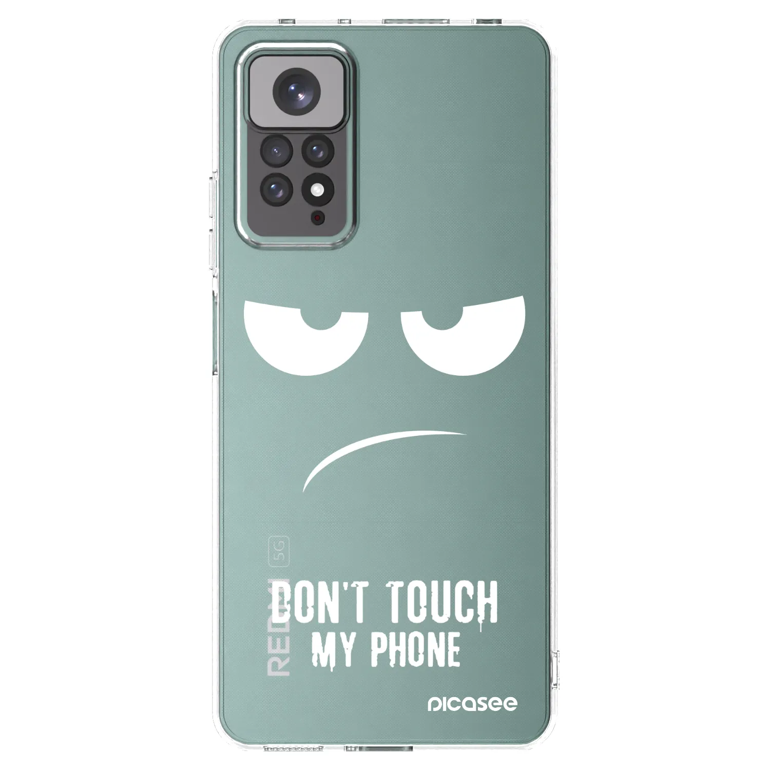 Picasee silikonska prozirna maskica za Xiaomi Redmi Note 11S 4G - Don't Touch My Phone