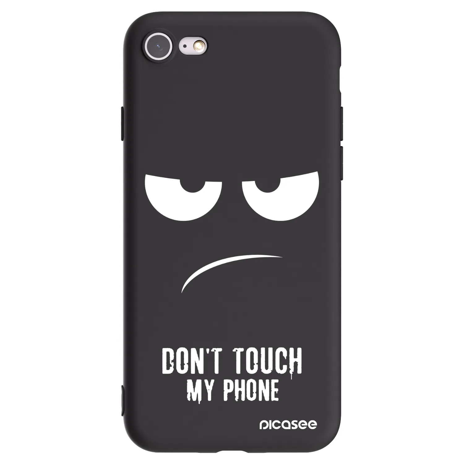 Picasee crna silikonska maskica za Apple iPhone SE 2022 - Don't Touch My Phone