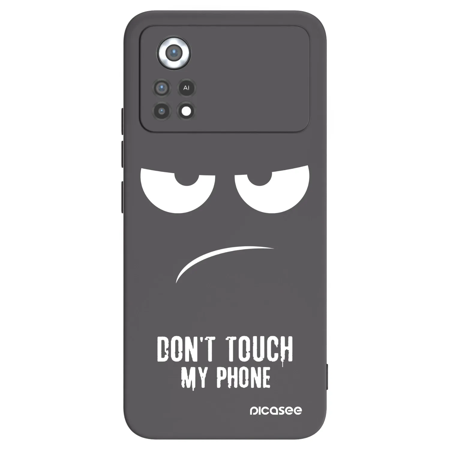 Picasee crna silikonska maskica za Xiaomi Poco X4 Pro 5G - Don't Touch My Phone