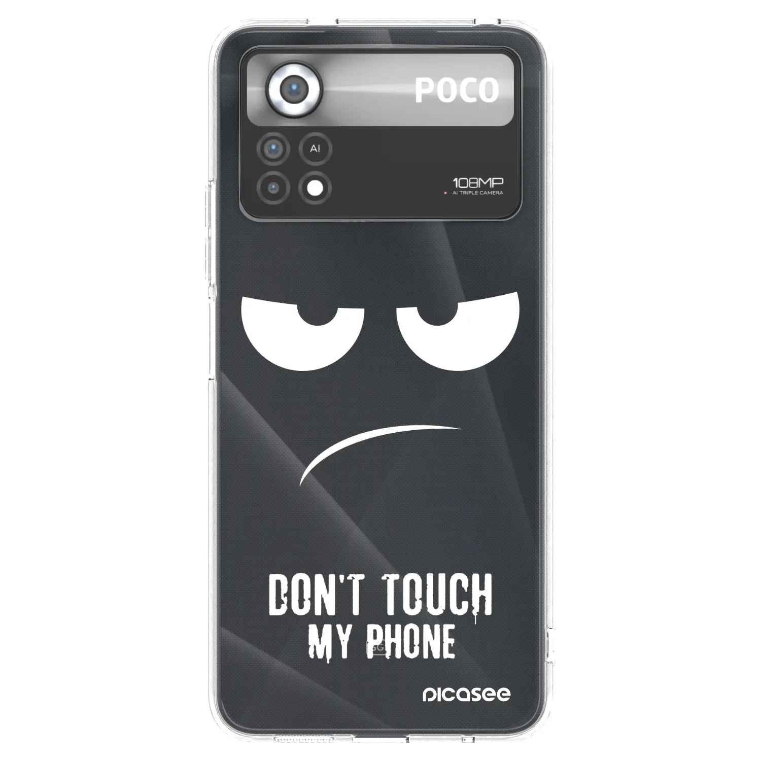 Picasee silikonska prozirna maskica za Xiaomi Poco X4 Pro 5G - Don't Touch My Phone