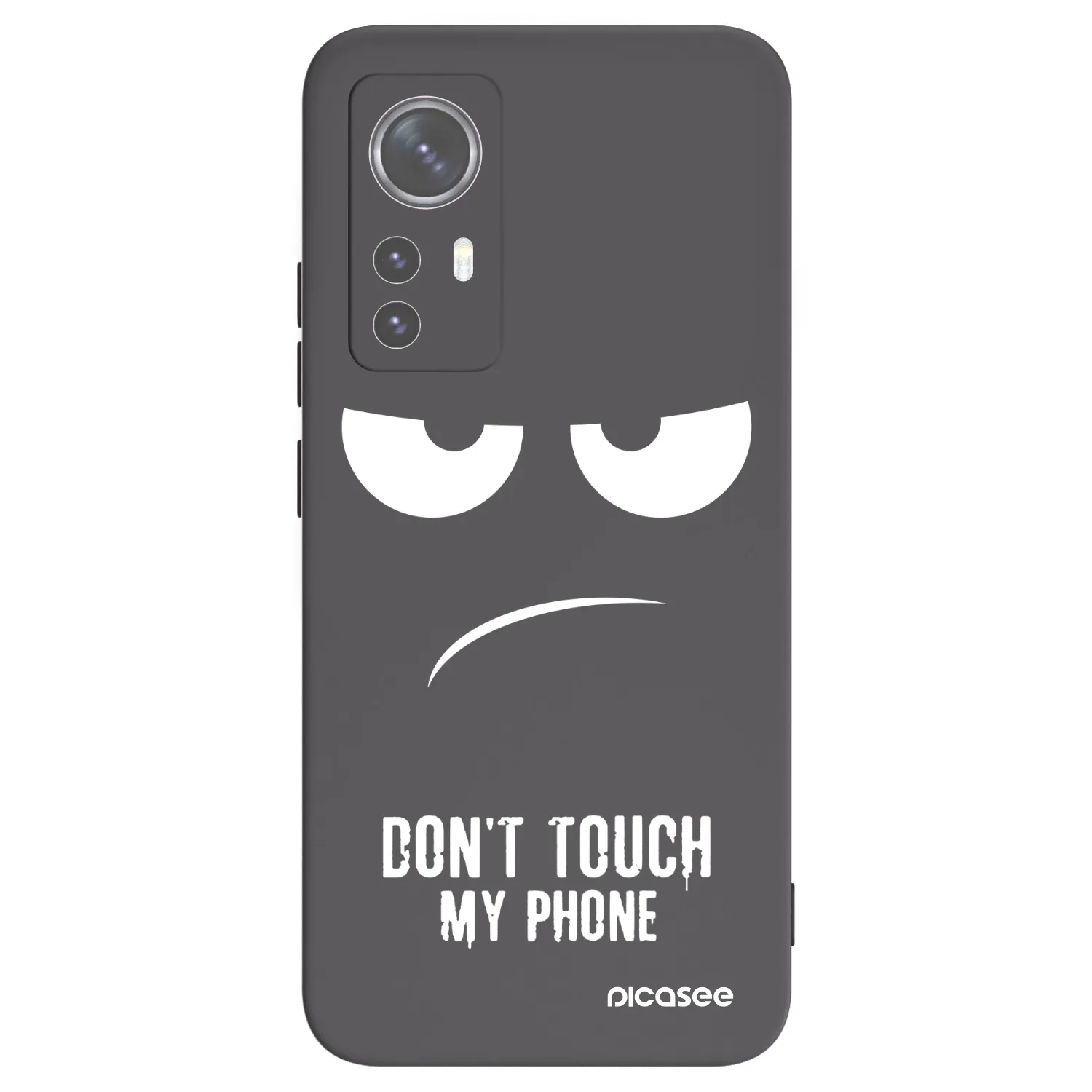 Picasee crna silikonska maskica za Xiaomi 12 - Don't Touch My Phone