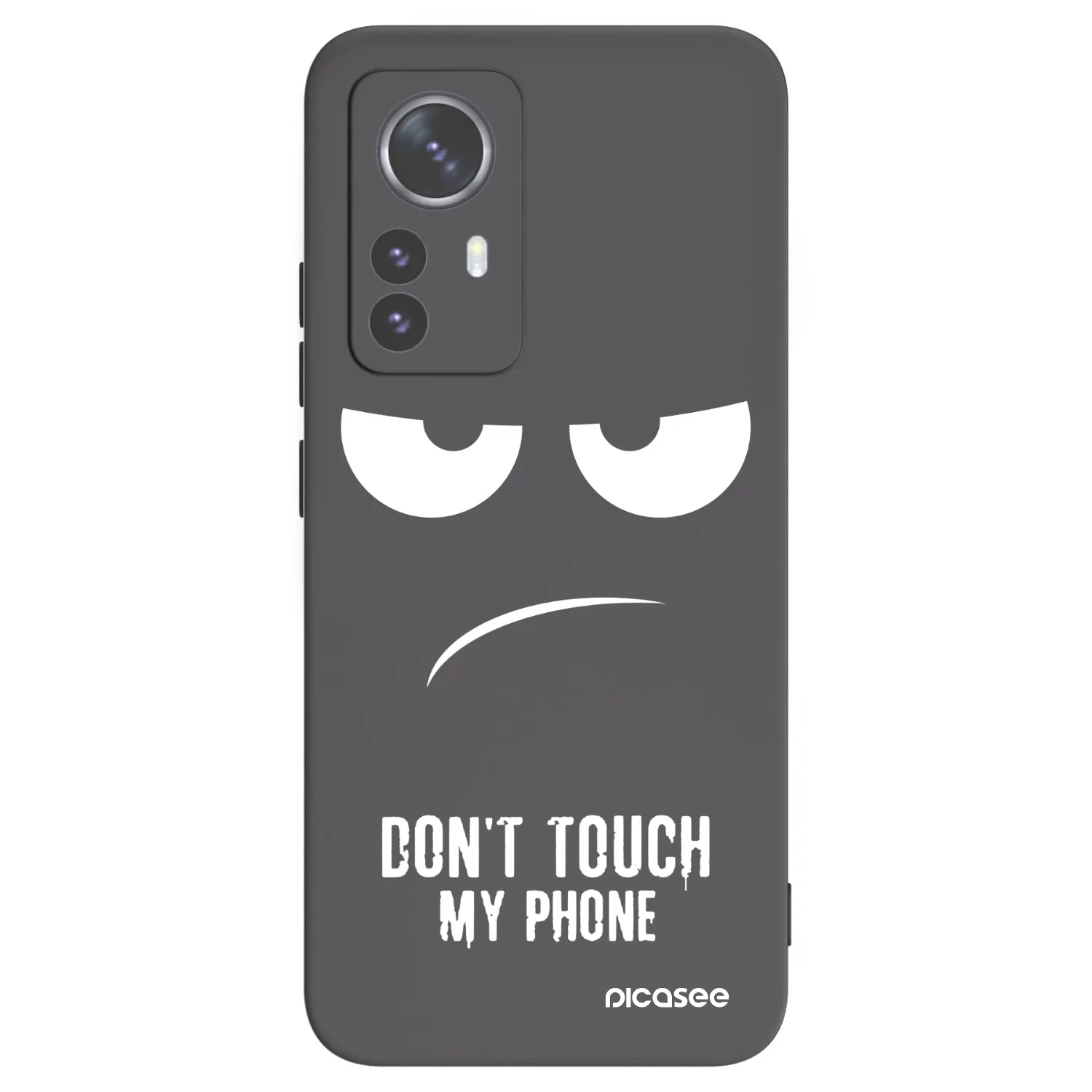 Picasee crna silikonska maskica za Xiaomi 12 Pro - Don't Touch My Phone