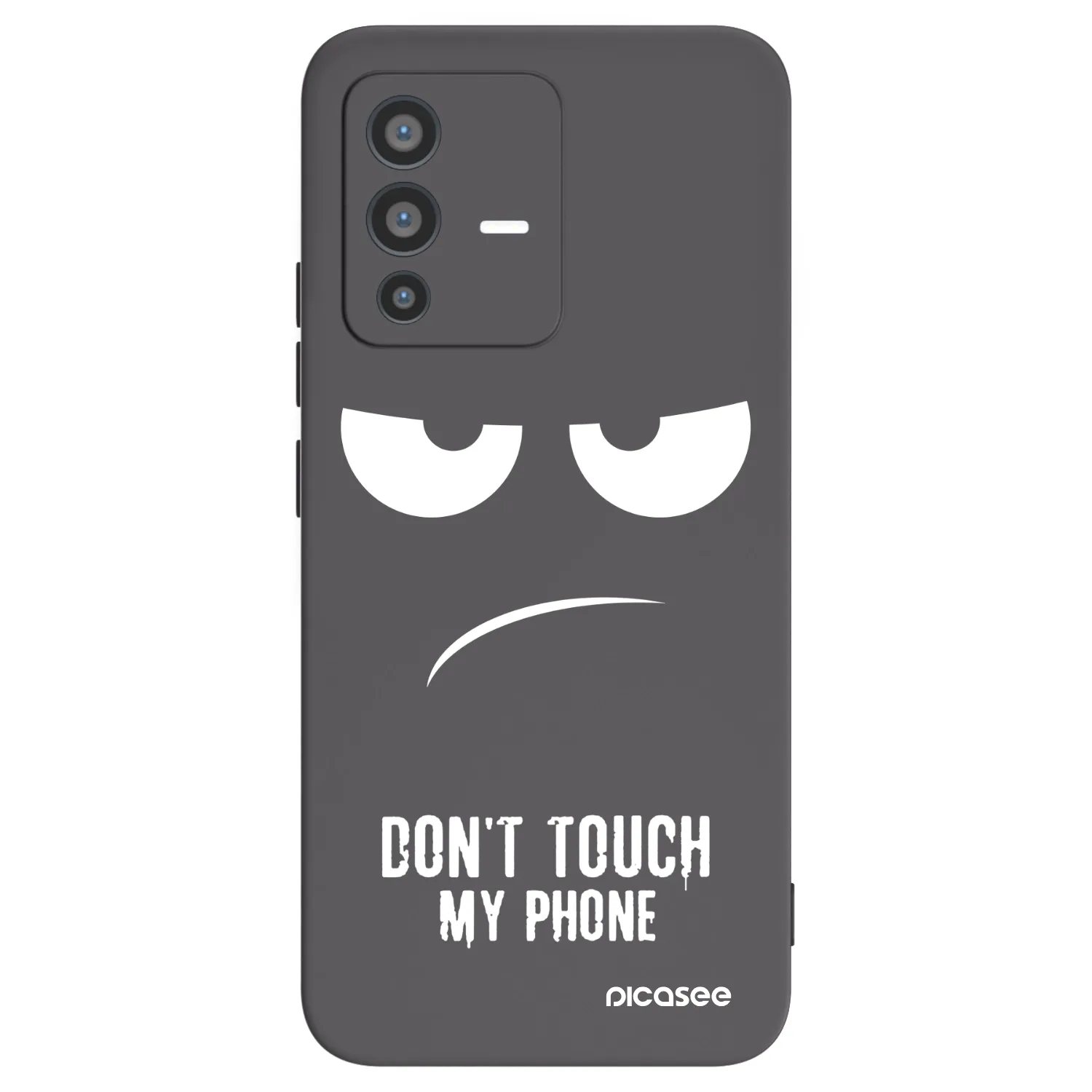 Picasee crna silikonska maskica za Vivo V23 5G - Don't Touch My Phone