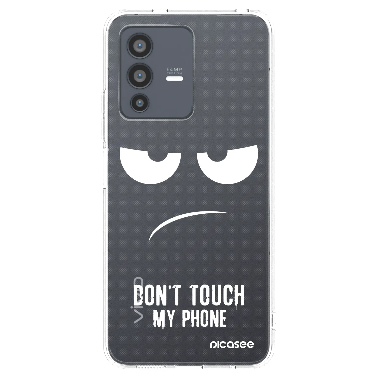 Picasee silikonska prozirna maskica za Vivo V23 5G - Don't Touch My Phone