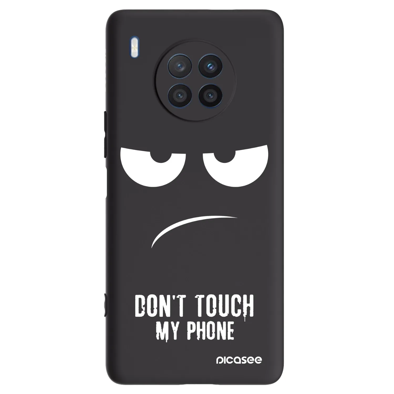 Picasee crna silikonska maskica za Honor 50 Lite - Don't Touch My Phone