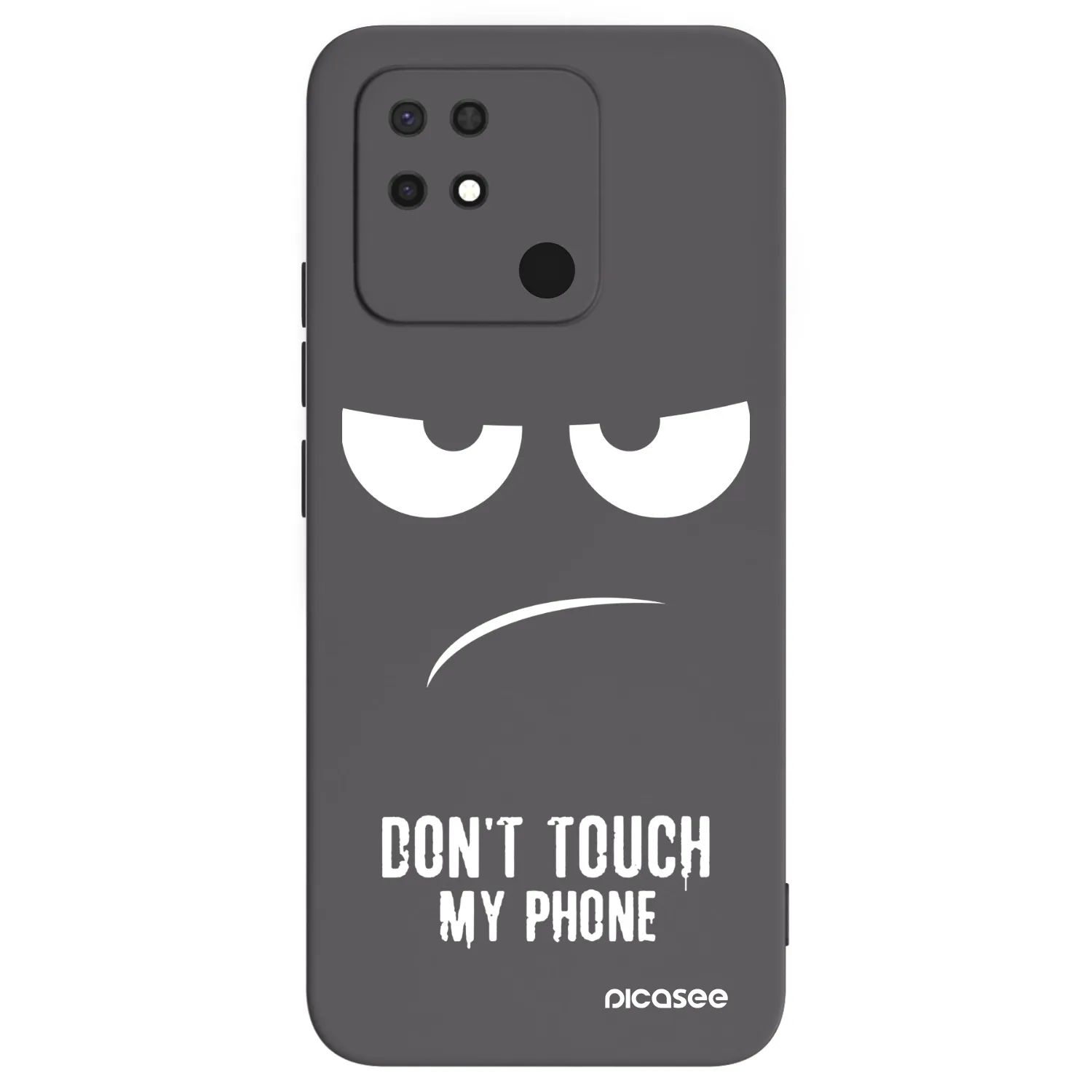 Picasee crna silikonska maskica za Xiaomi Redmi 10C - Don't Touch My Phone