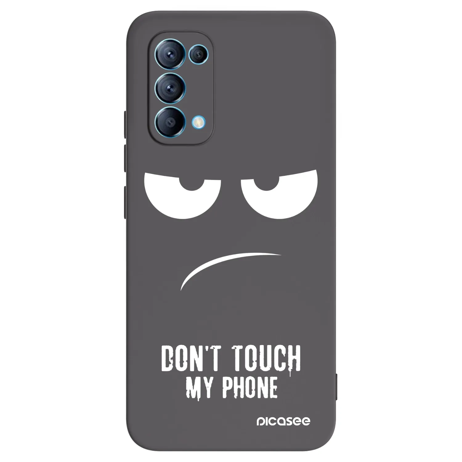 Picasee crna silikonska maskica za OPPO Reno 5 5G - Don't Touch My Phone