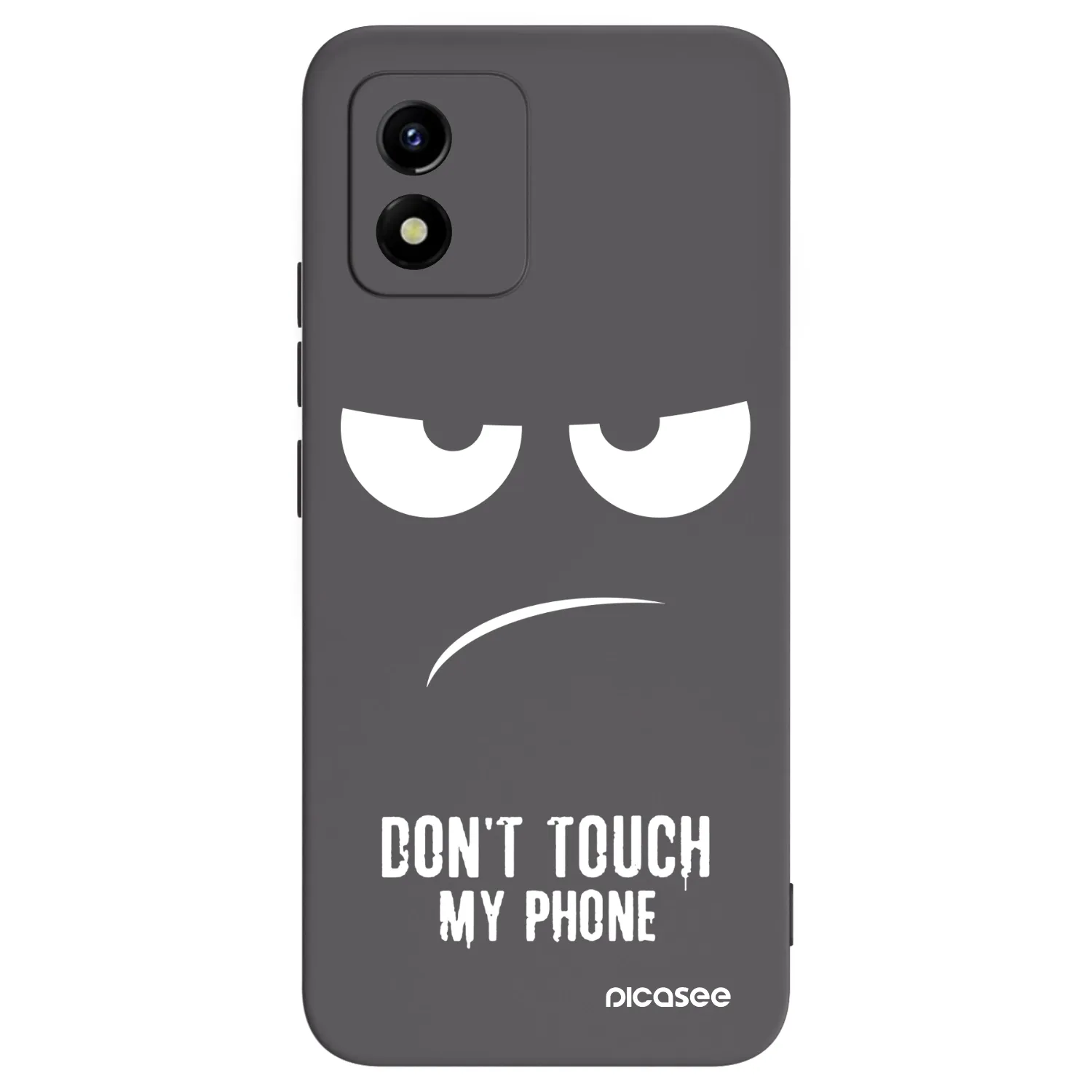 Picasee crna silikonska maskica za Vivo Y01 - Don't Touch My Phone