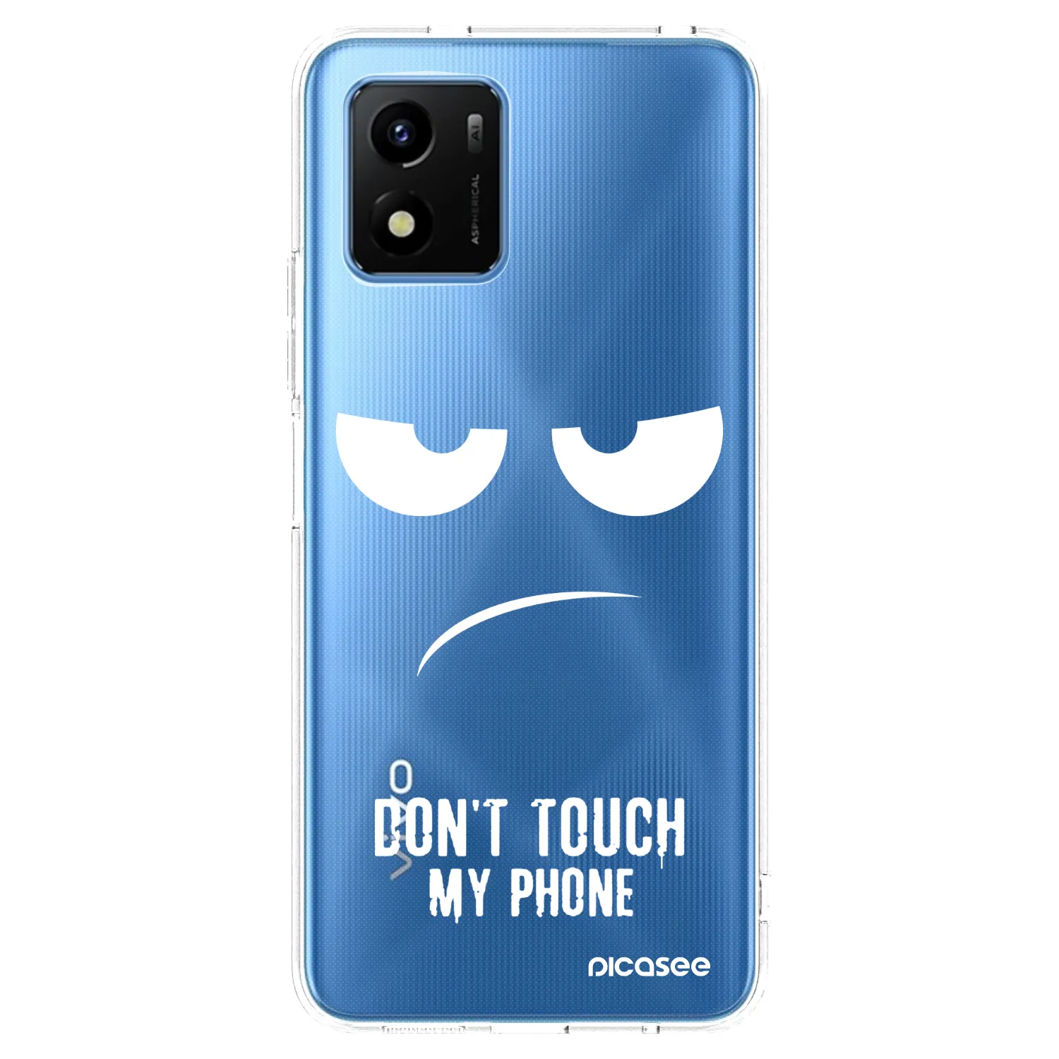 Picasee silikonska prozirna maskica za Vivo Y01 - Don't Touch My Phone