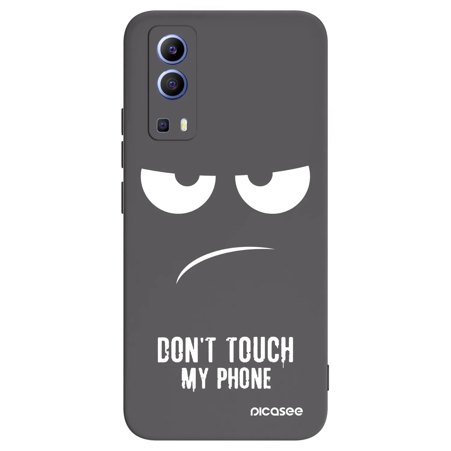 Picasee crna silikonska maskica za Vivo Y52 5G - Don't Touch My Phone