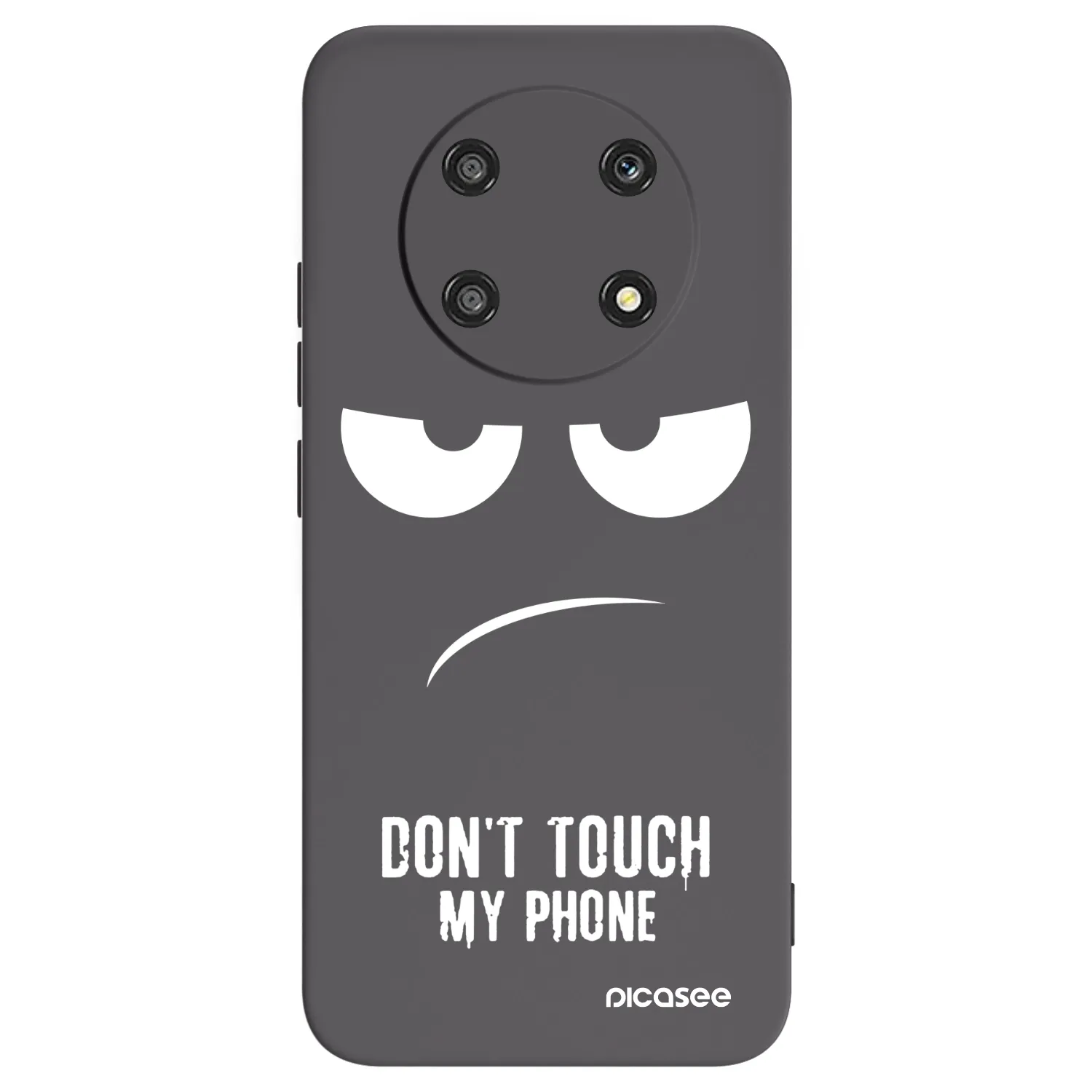 Picasee crna silikonska maskica za Honor Magic4 Lite 5G - Don't Touch My Phone