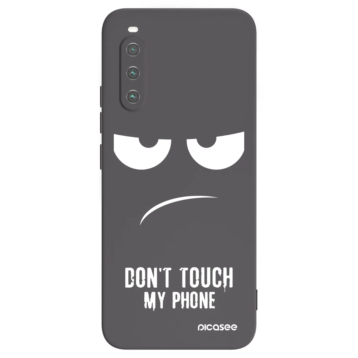 Picasee crna silikonska maskica za Sony Xperia 10 IV 5G - Don't Touch My Phone