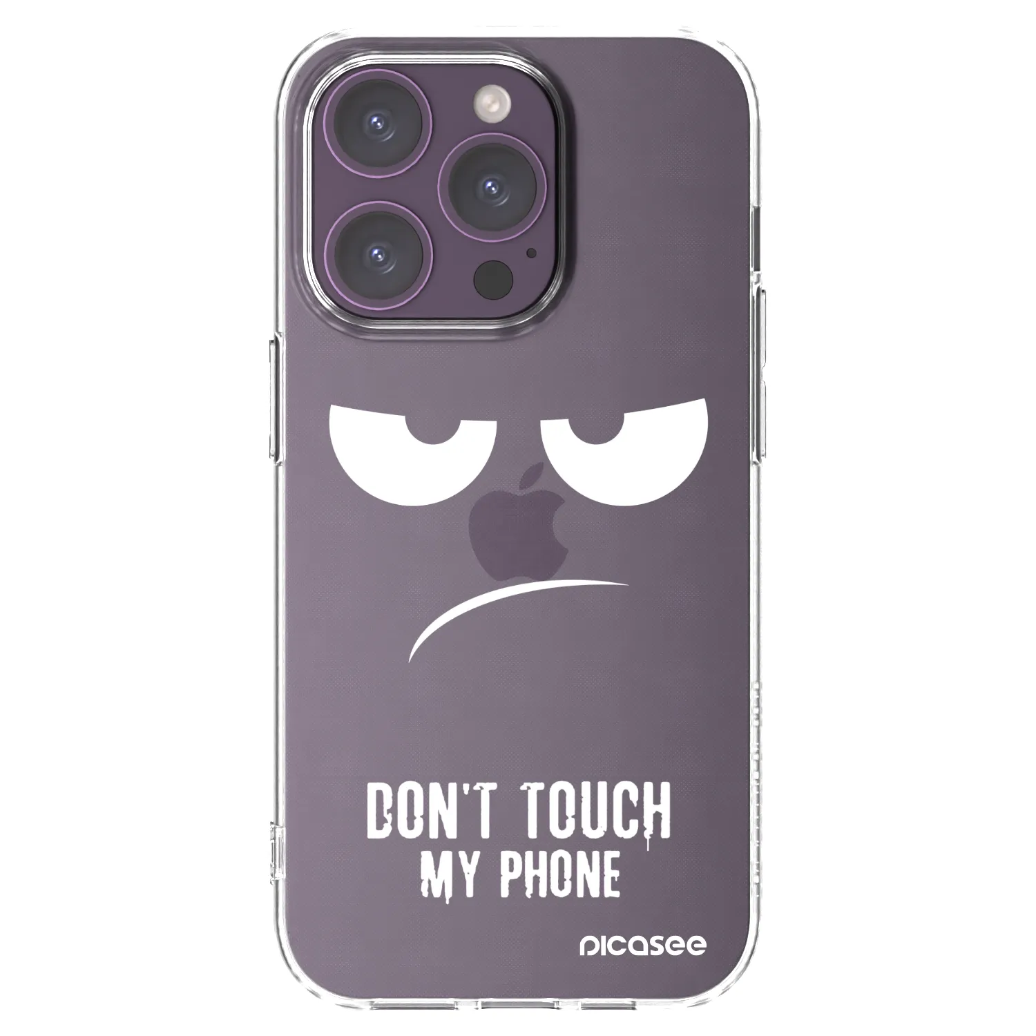 Picasee silikonska prozirna maskica za Apple iPhone 14 Pro - Don't Touch My Phone