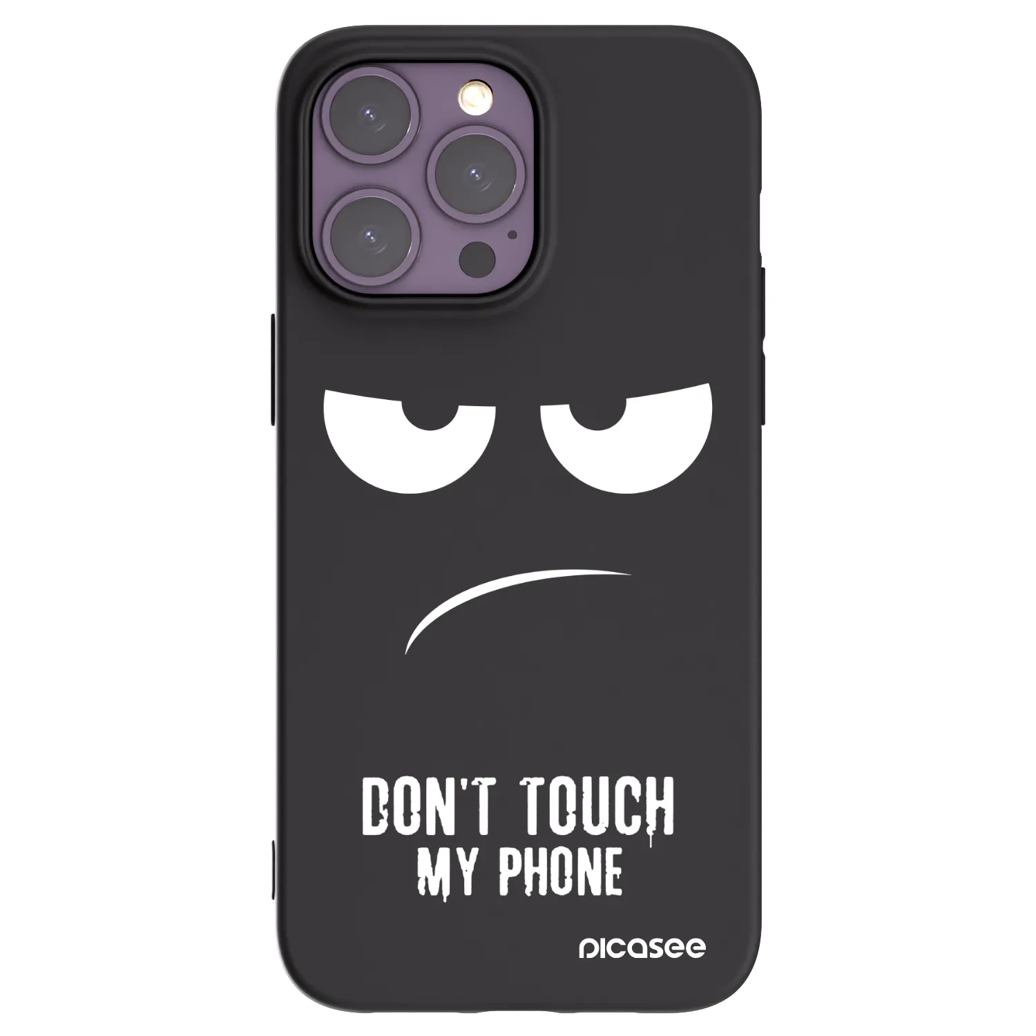 Picasee crna silikonska maskica za Apple iPhone 14 Pro Max - Don't Touch My Phone