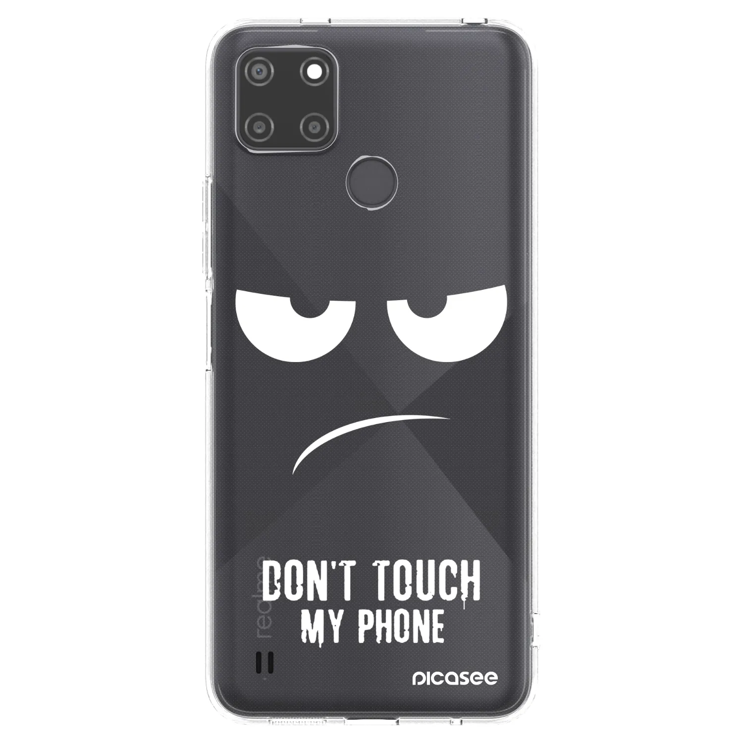 Picasee silikonska prozirna maskica za Realme C21Y - Don't Touch My Phone