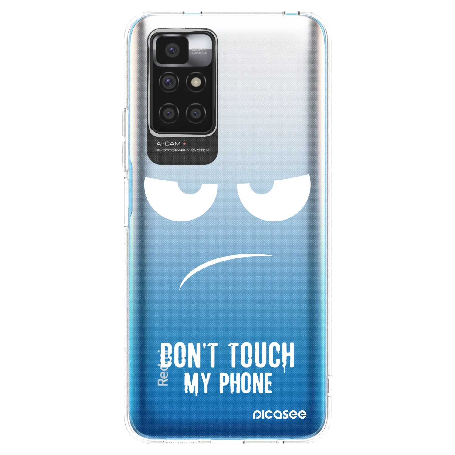 Picasee silikonska prozirna maskica za Xiaomi Redmi 10 (2022) - Don't Touch My Phone