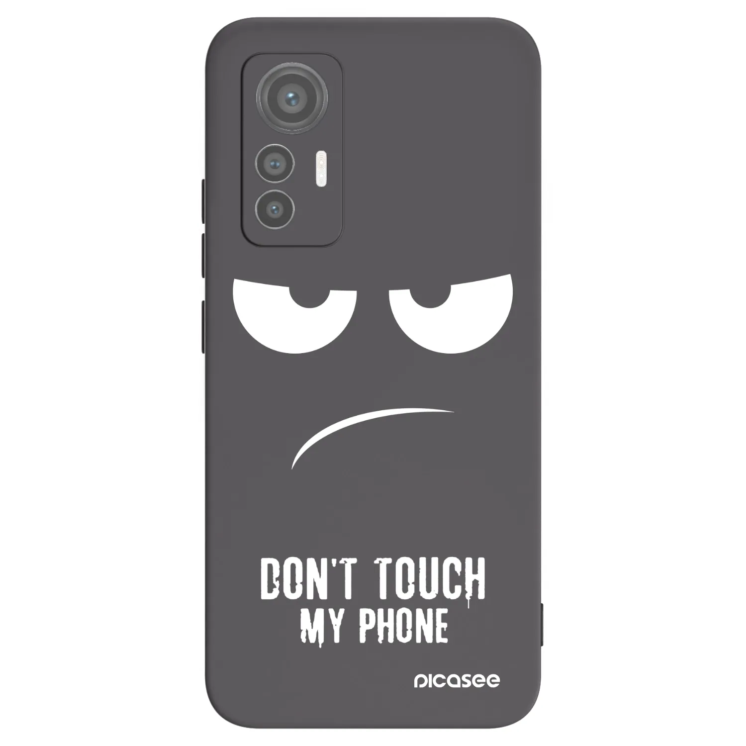 Picasee crna silikonska maskica za Xiaomi 12 Lite - Don't Touch My Phone