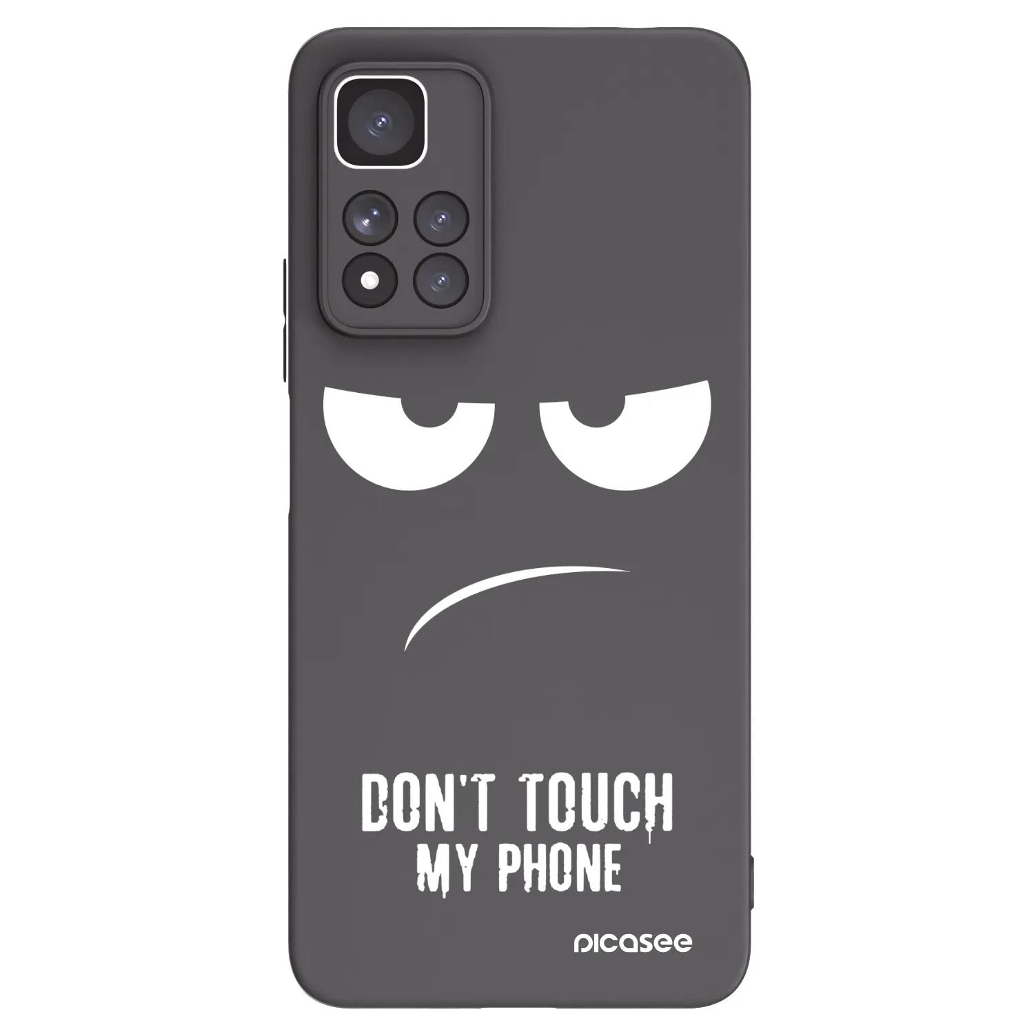 Picasee crna silikonska maskica za Xiaomi Redmi Note 11 Pro+ 5G - Don't Touch My Phone